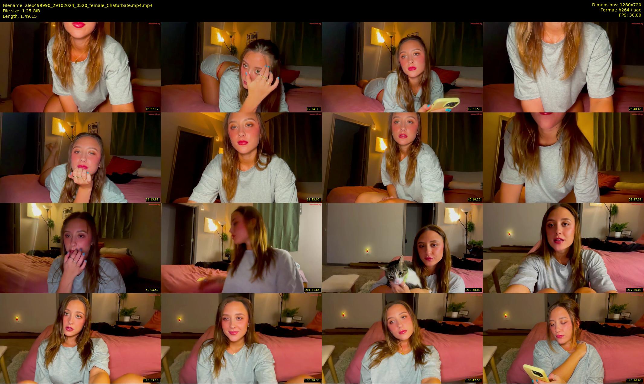 alex499990 — 110 minute Chaturbate female cam show recording, 720p, Oct 29, 2024