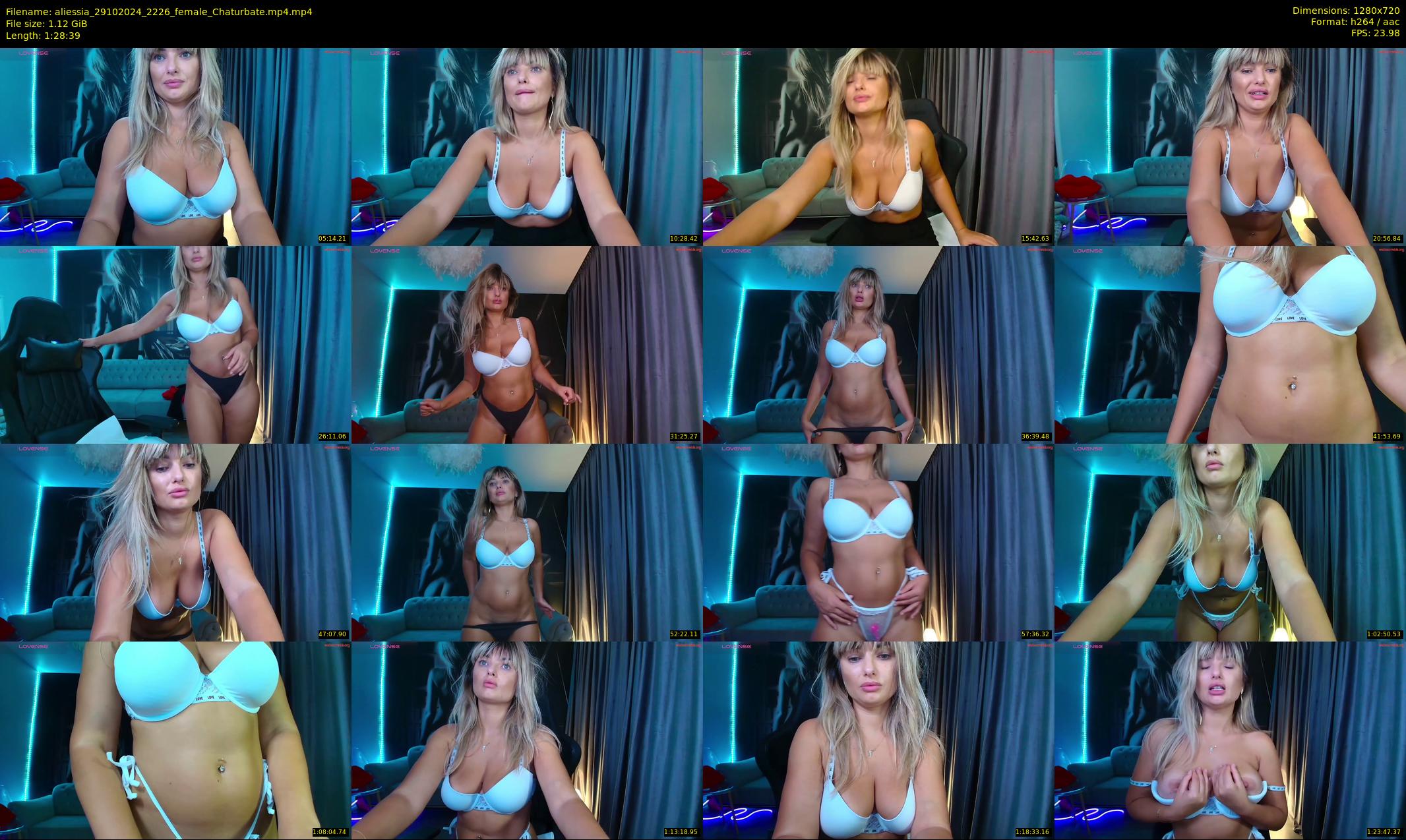 aliessia — 89 minute Chaturbate female cam show recording, 720p, Oct 29, 2024
