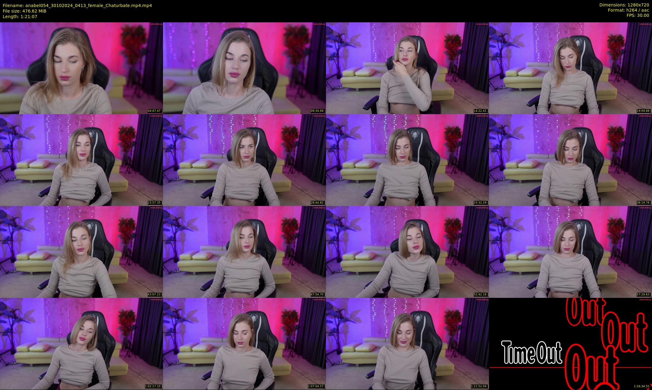 anabel054 — 82 minute Chaturbate female cam show recording, 720p, Oct 30, 2024