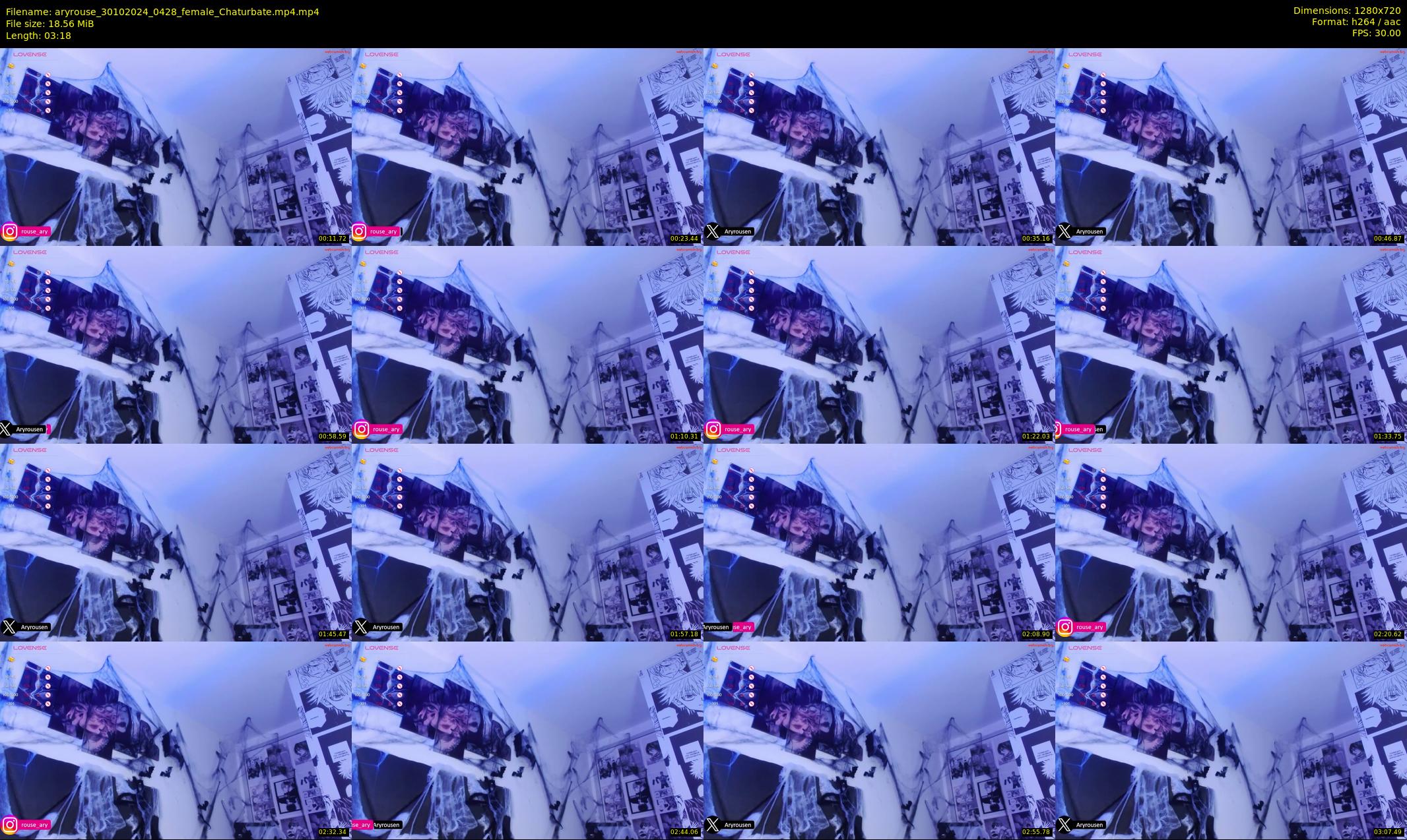 aryrouse — 4 minute Chaturbate female cam show recording, 720p, Oct 30, 2024