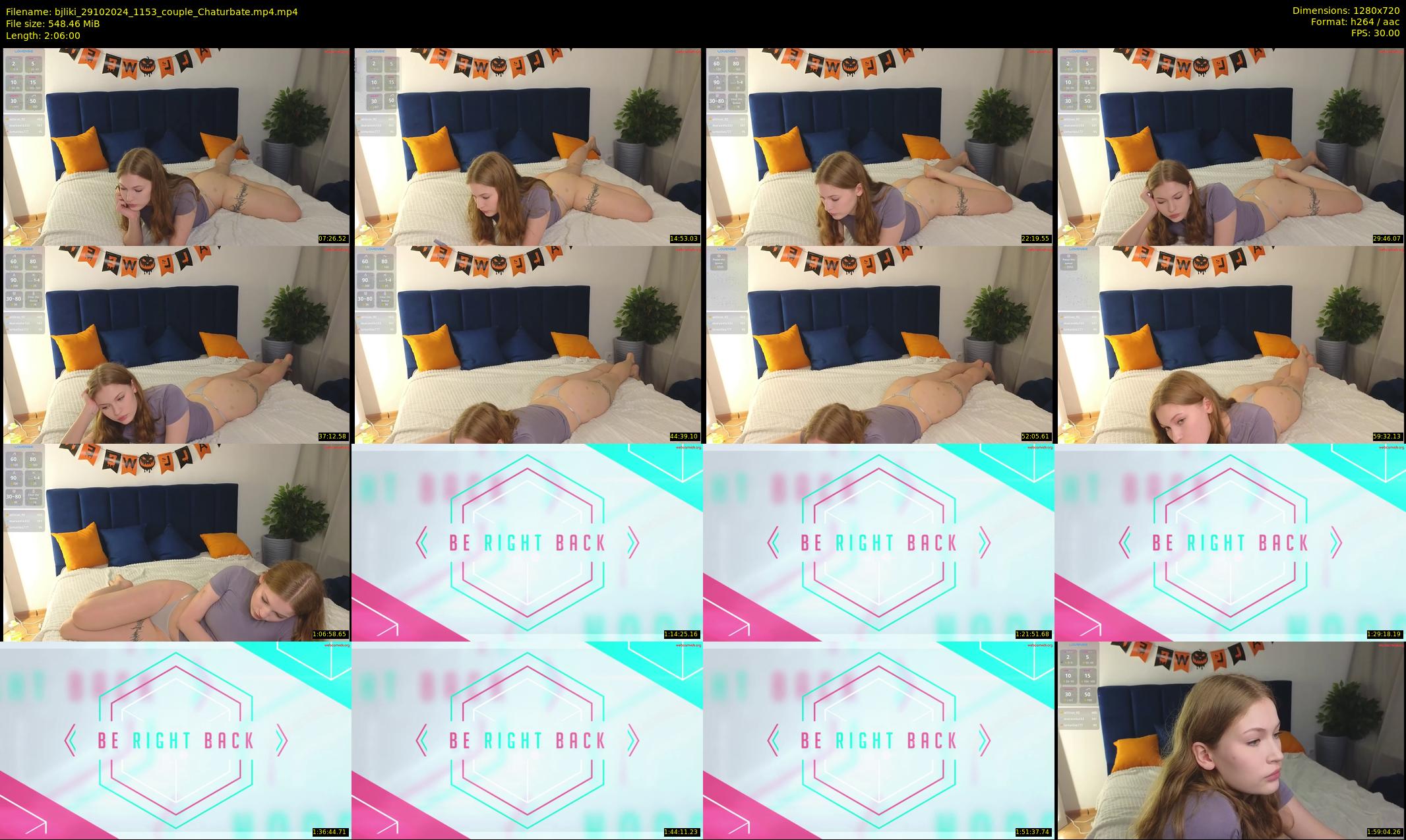 bjliki — 126 minute Chaturbate couple cam show recording, 720p, Oct 29, 2024
