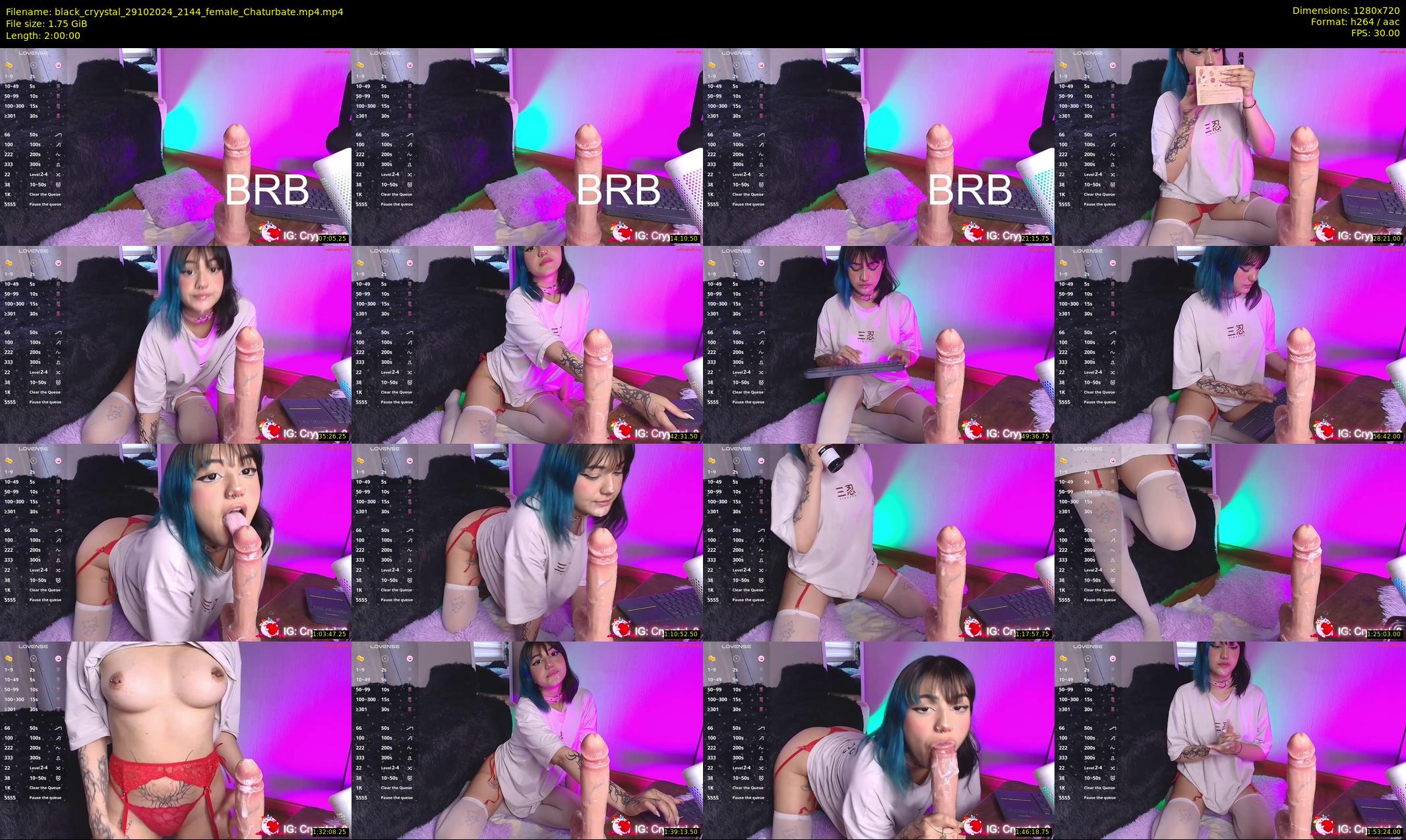 black_cryystal — 120 minute Chaturbate female cam show recording, 720p, Oct 29, 2024