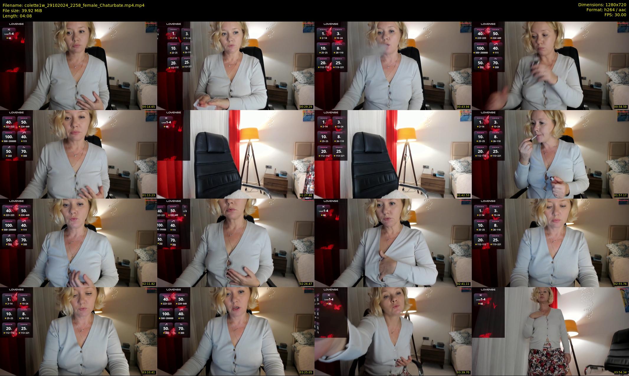 colette1w — 5 minute Chaturbate female cam show recording, 720p, Oct 29, 2024