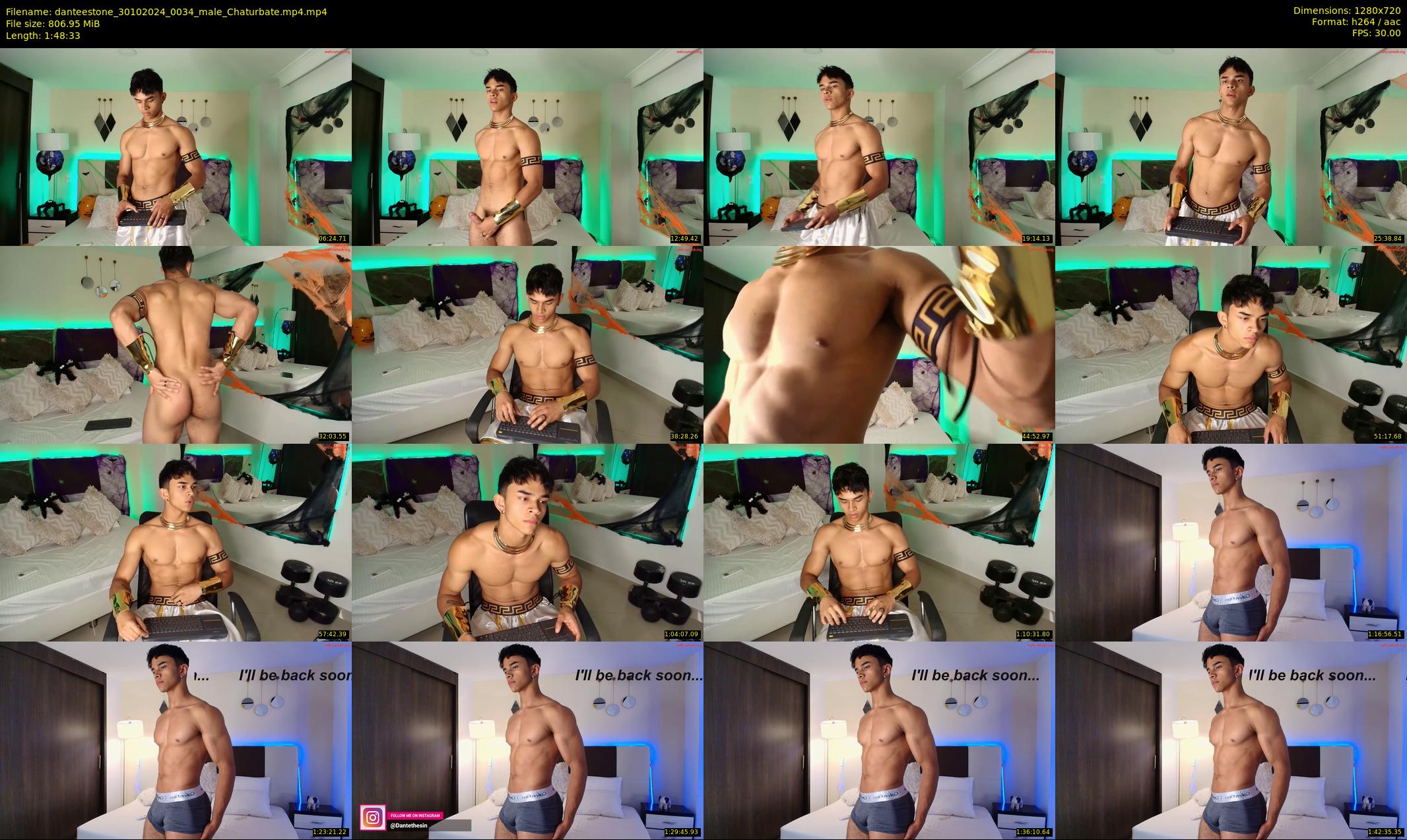 danteestone — 109 minute Chaturbate male cam show recording, 720p, Oct 30, 2024