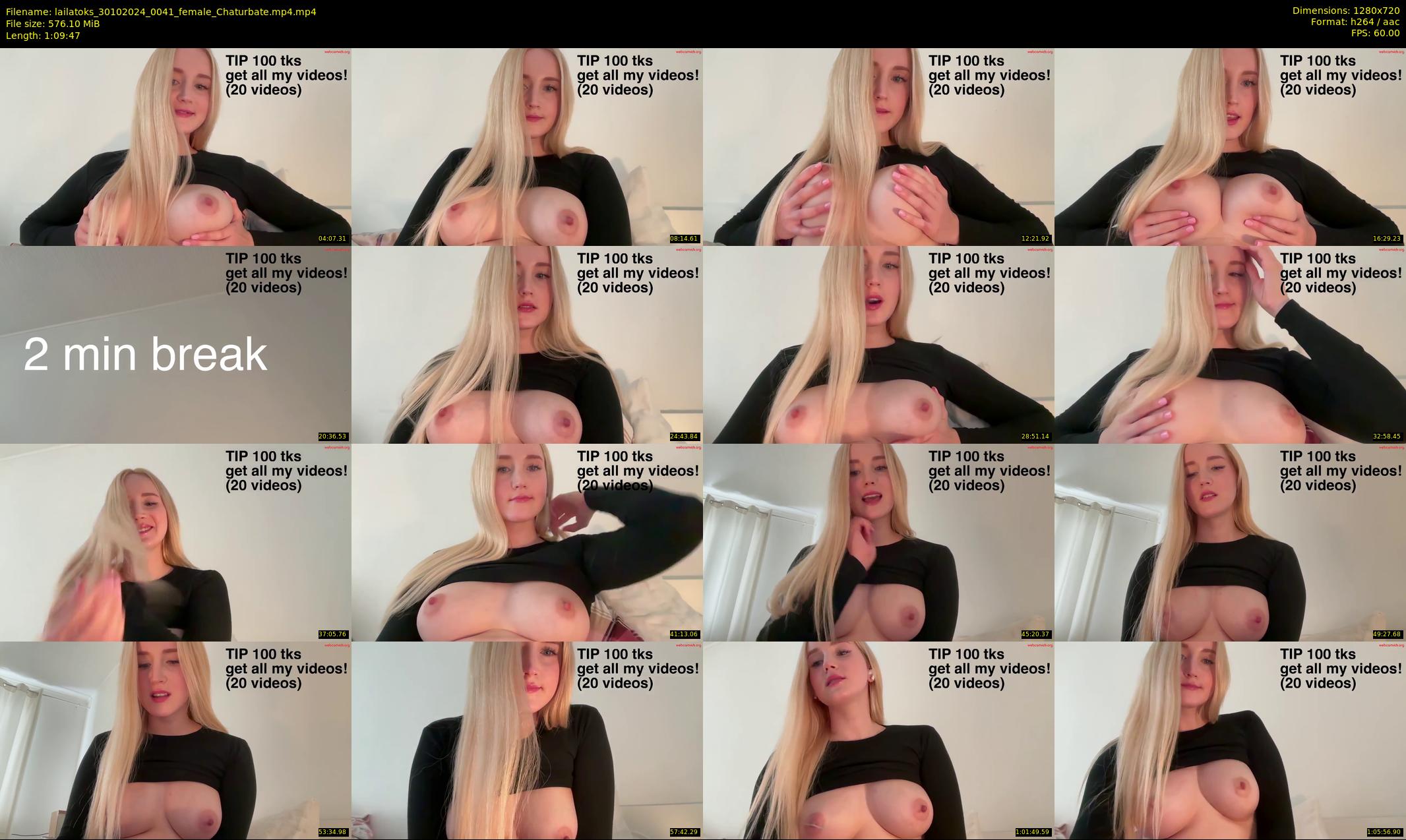 lailatoks — 70 minute Chaturbate female cam show recording, 720p, Oct 30, 2024