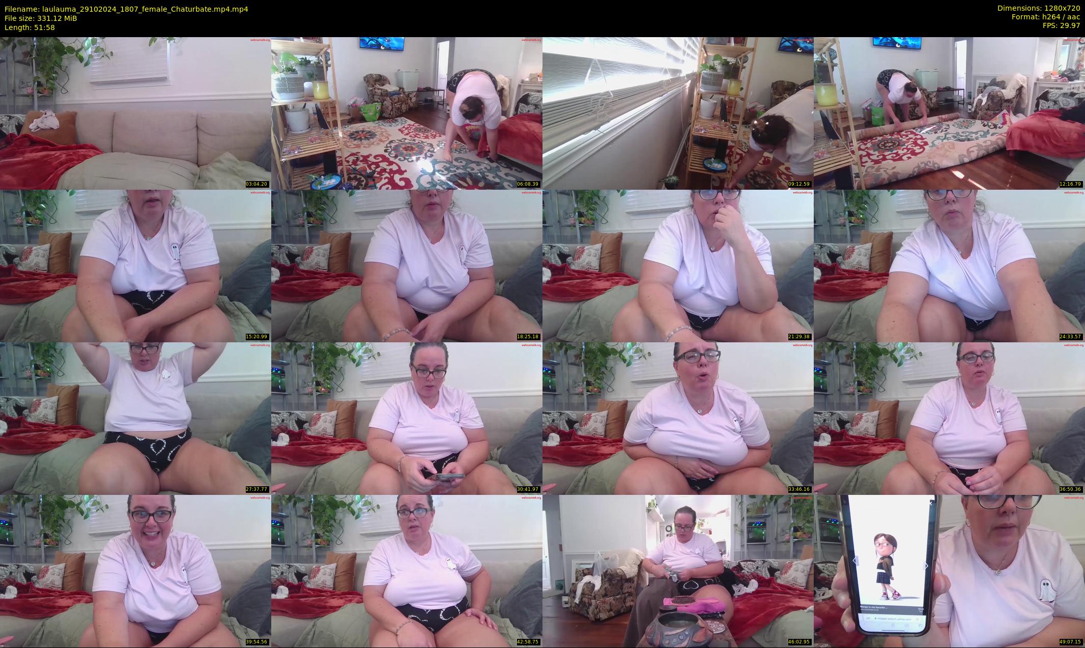 laulauma — 52 minute Chaturbate female cam show recording, 720p, Oct 29, 2024