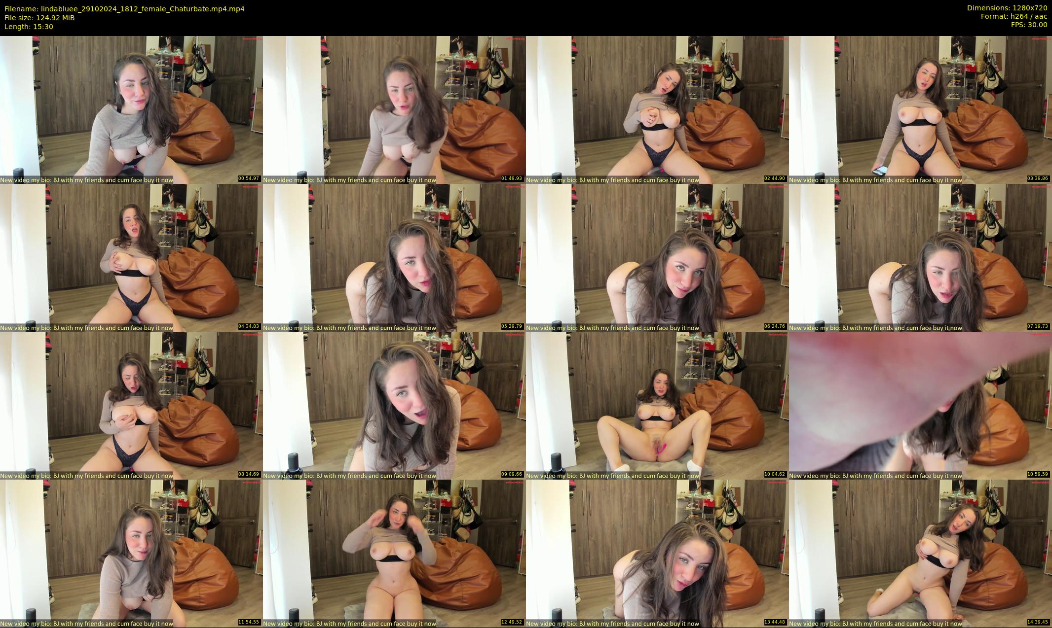 lindabluee — 16 minute Chaturbate female cam show recording, 720p, Oct 29, 2024