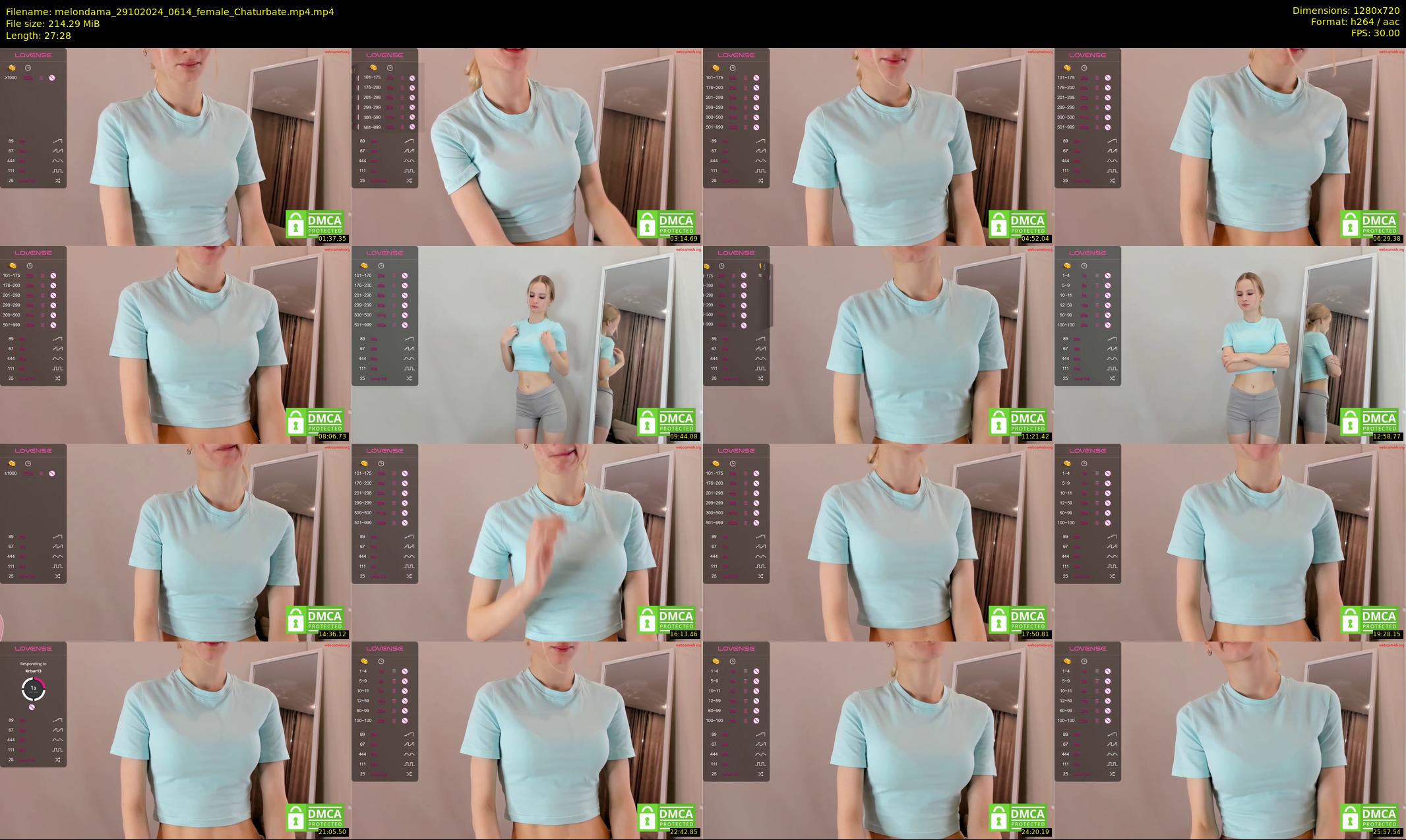 melondama — 28 minute Chaturbate female cam show recording, 720p, Oct 29, 2024