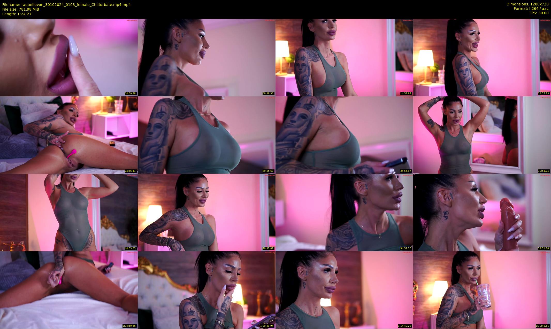 raquellevon — 85 minute Chaturbate female cam show recording, 720p, Oct 30, 2024