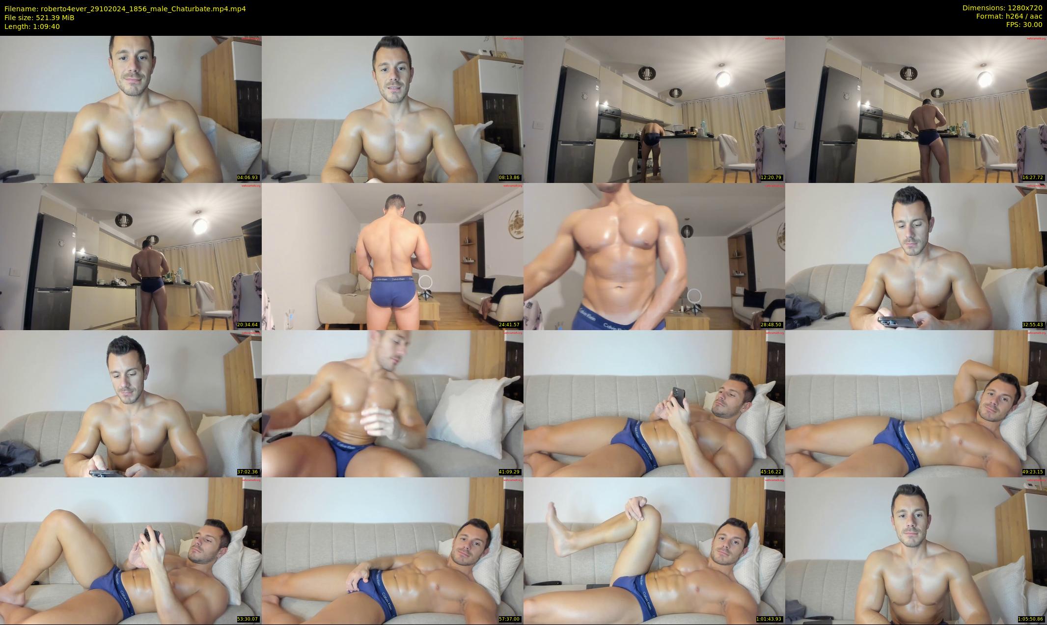 roberto4ever — 70 minute Chaturbate male cam show recording, 720p, Oct 29, 2024