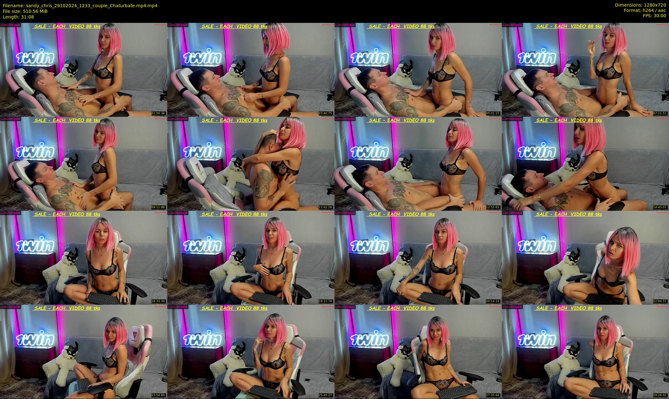 sandy_chris — 32 minute Chaturbate couple cam show recording, 720p, Oct 29, 2024