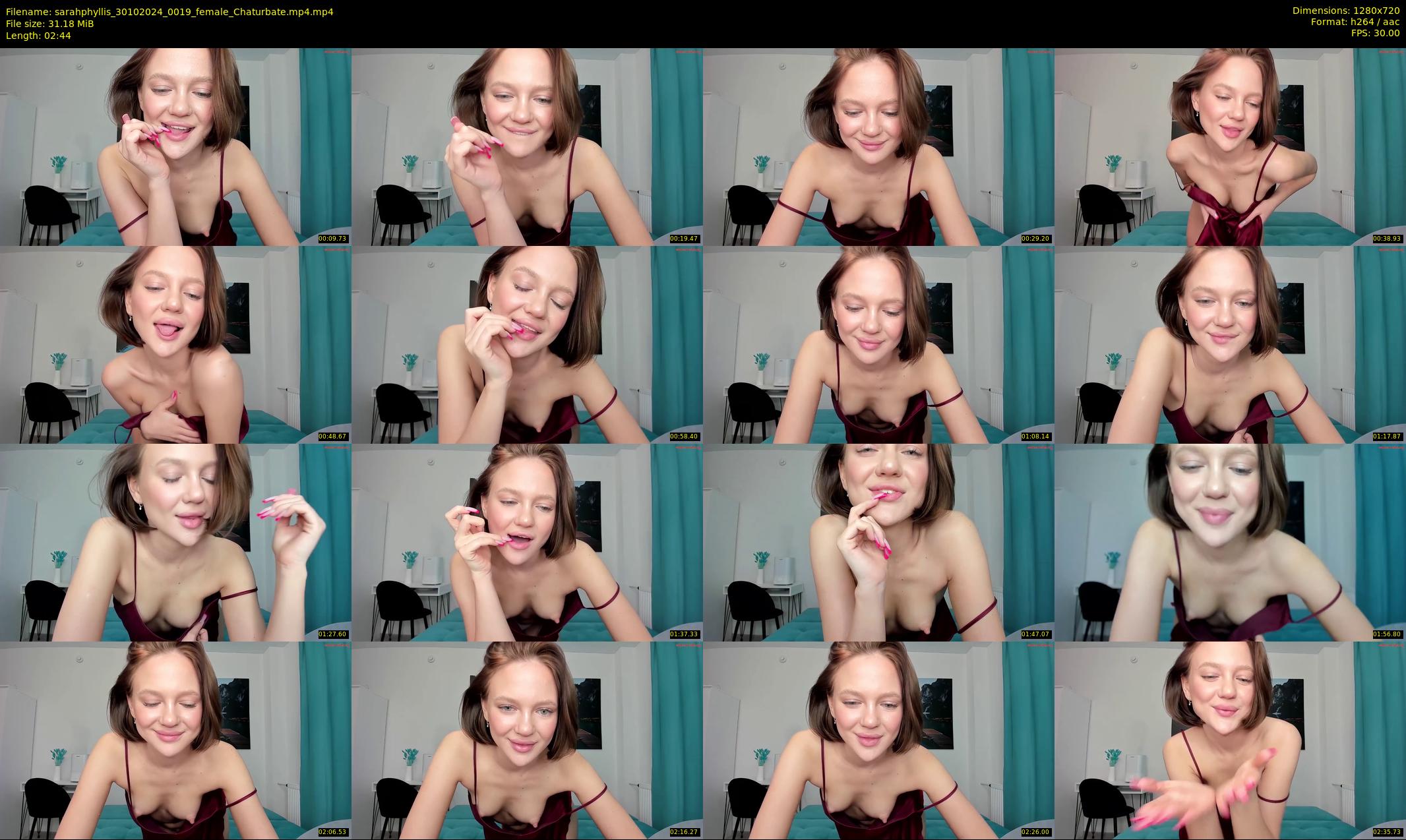 sarahphyllis — 3 minute Chaturbate female cam show recording, 720p, Oct 30, 2024