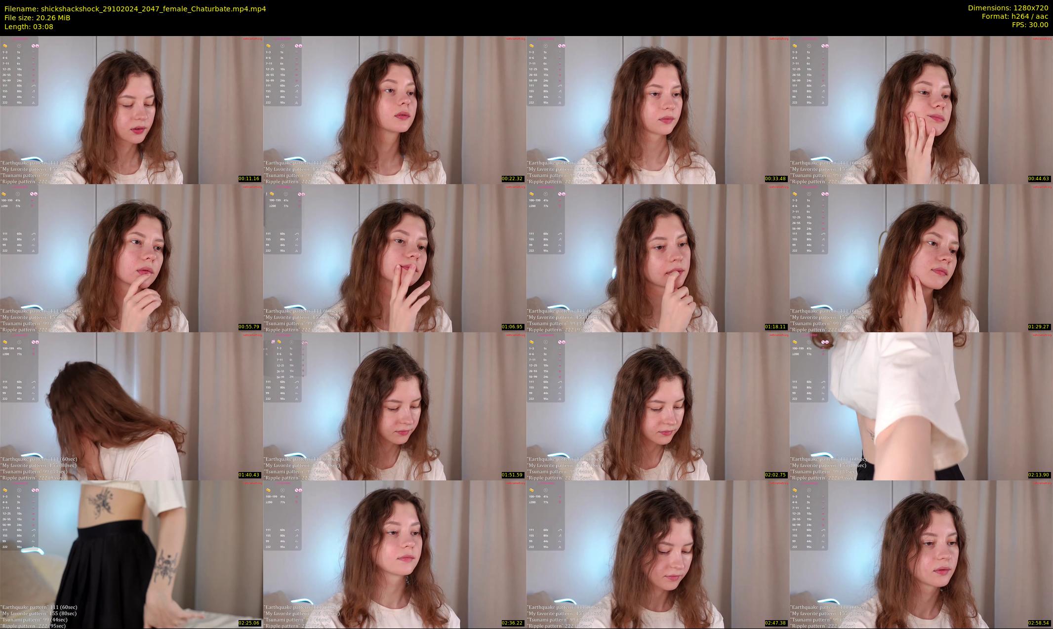 shickshackshock — 4 minute Chaturbate female cam show recording, 720p, Oct 29, 2024