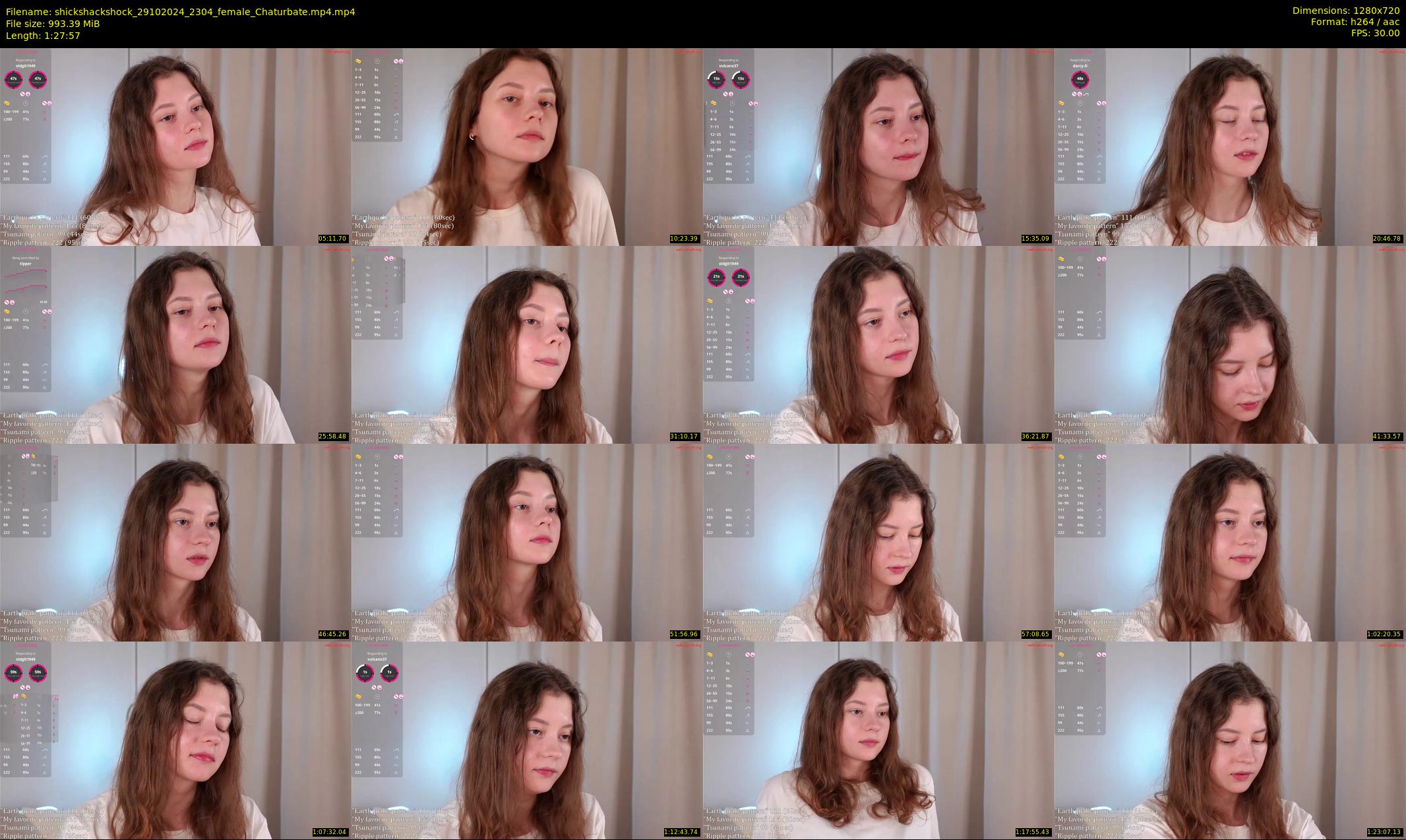 shickshackshock — 88 minute Chaturbate female cam show recording, 720p, Oct 29, 2024