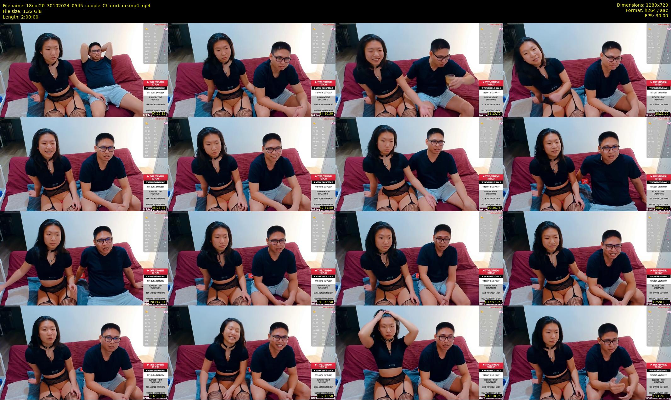 18not20 — 120 minute Chaturbate couple cam show recording, 720p, Oct 30, 2024