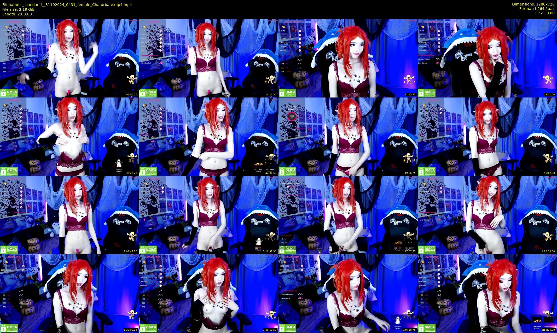 _sparkland_ — 120 minute Chaturbate female cam show recording, 720p, Oct 31, 2024