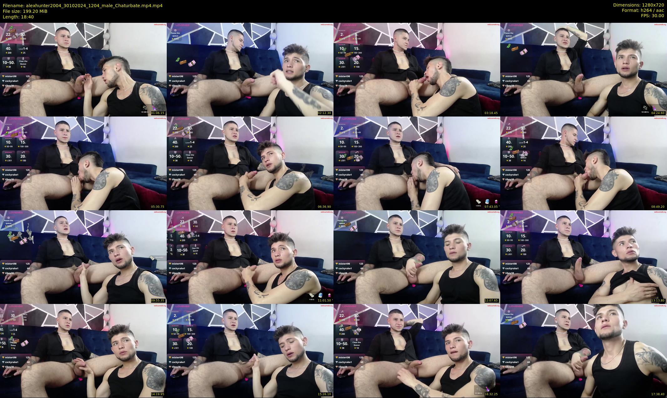 alexhunter2004 — 19 minute Chaturbate male cam show recording, 720p, Oct 30, 2024