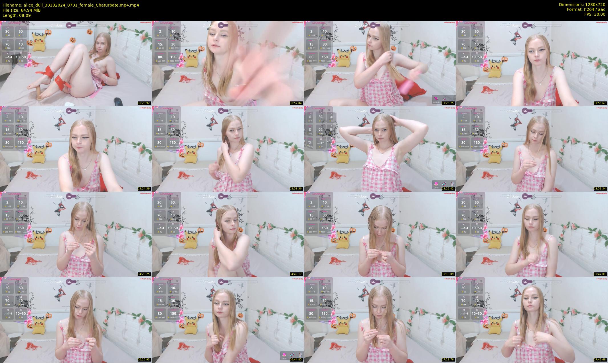 alice_d0ll — 9 minute Chaturbate female cam show recording, 720p, Oct 30, 2024
