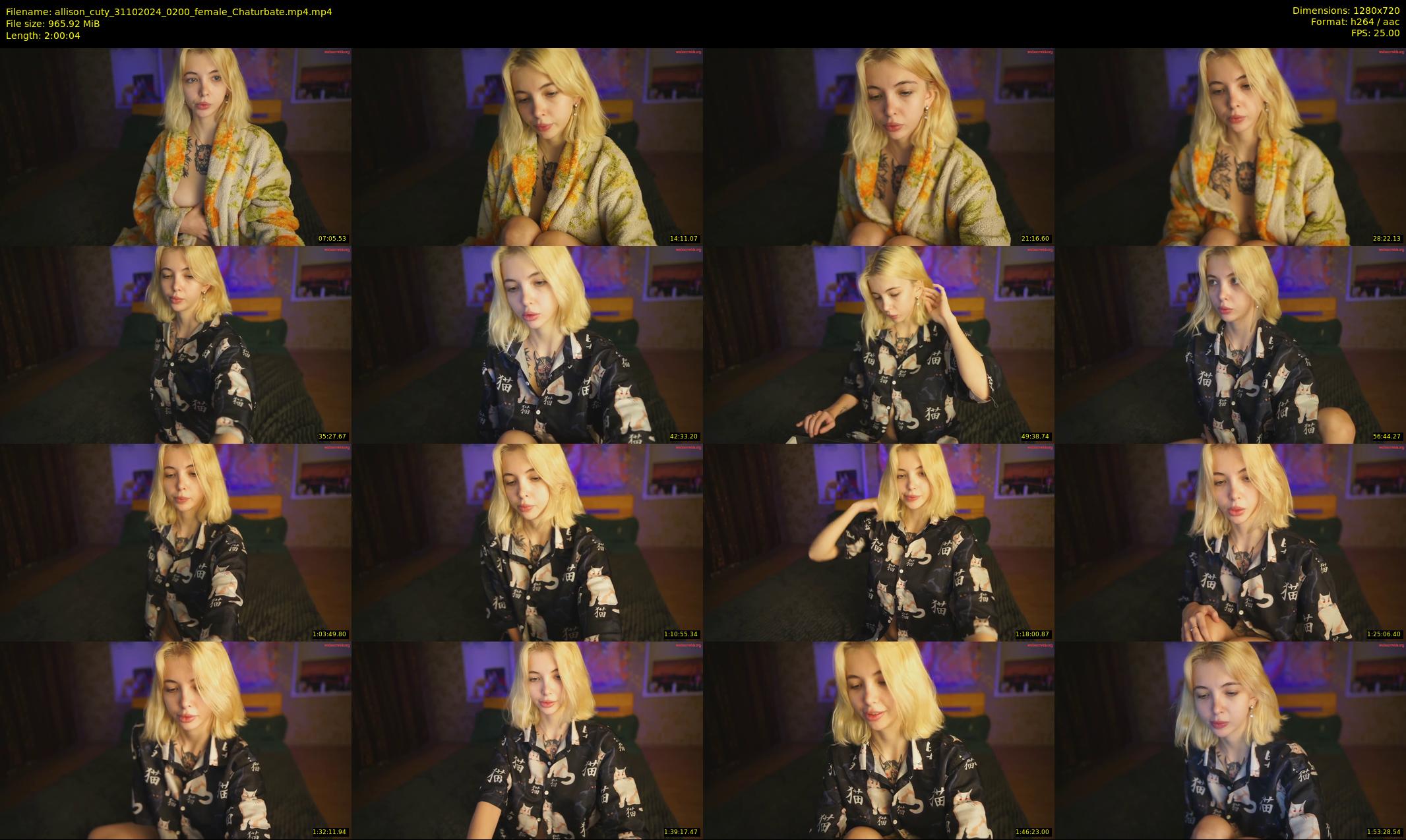 allison_cuty — 121 minute Chaturbate female cam show recording, 720p, Oct 31, 2024