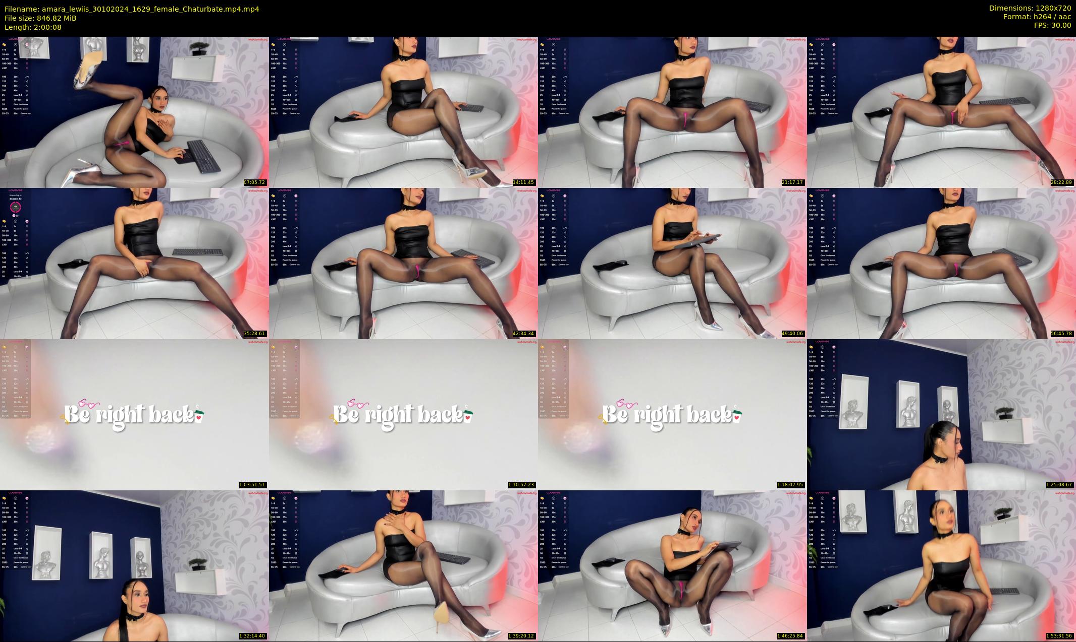 amara_lewiis — 121 minute Chaturbate female cam show recording, 720p, Oct 30, 2024