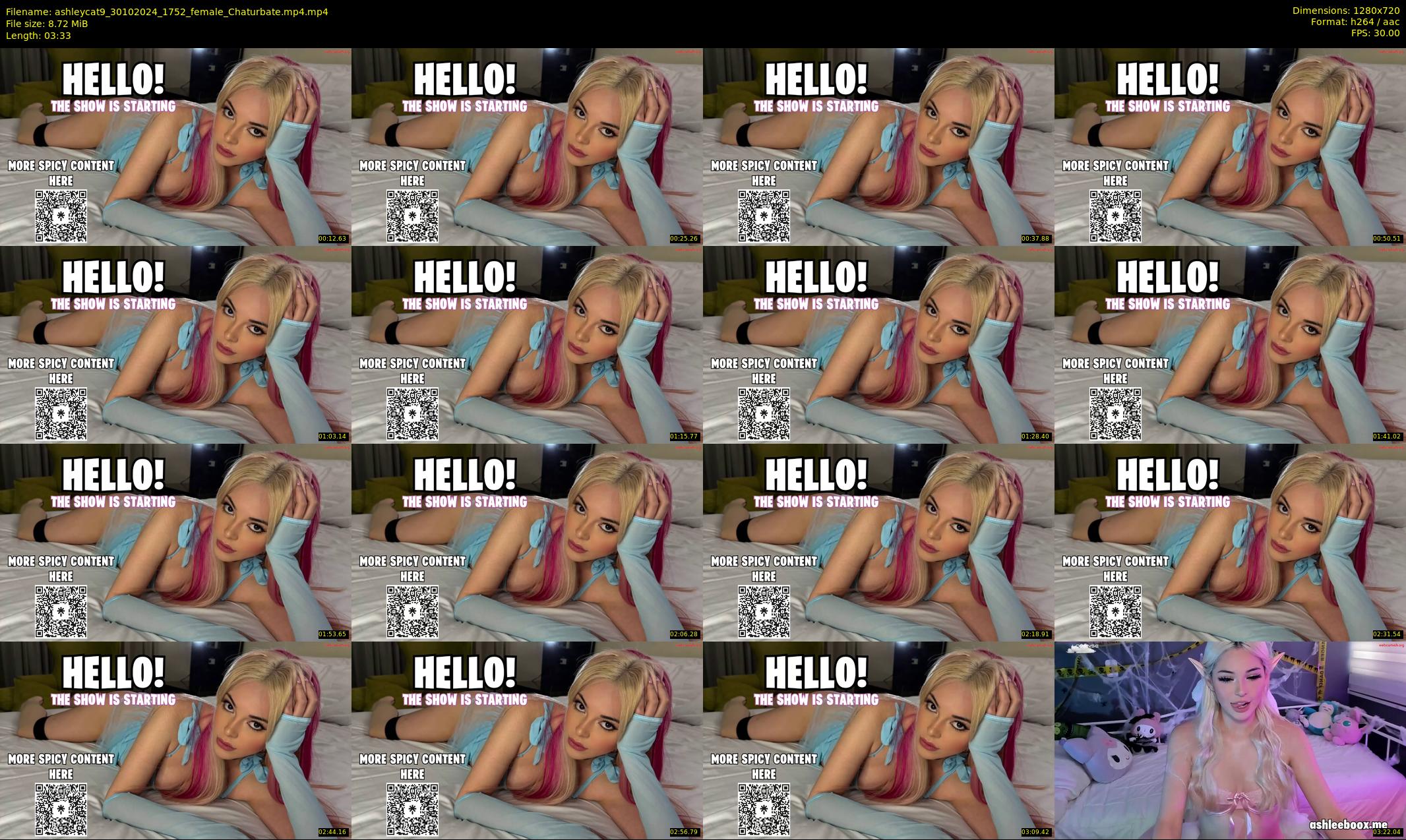 ashleycat9 — 4 minute Chaturbate female cam show recording, 720p, Oct 30, 2024