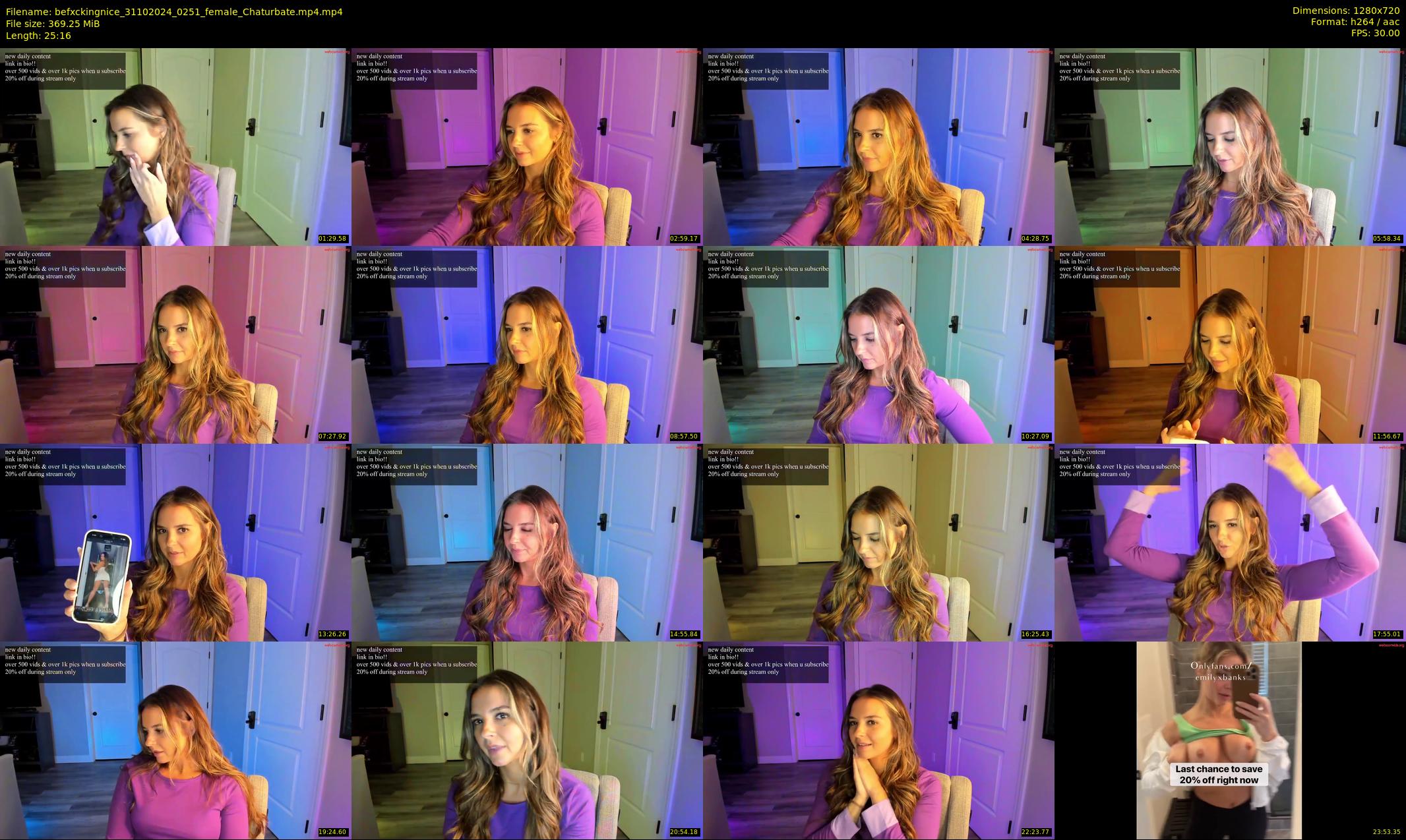 befxckingnice — 26 minute Chaturbate female cam show recording, 720p, Oct 31, 2024