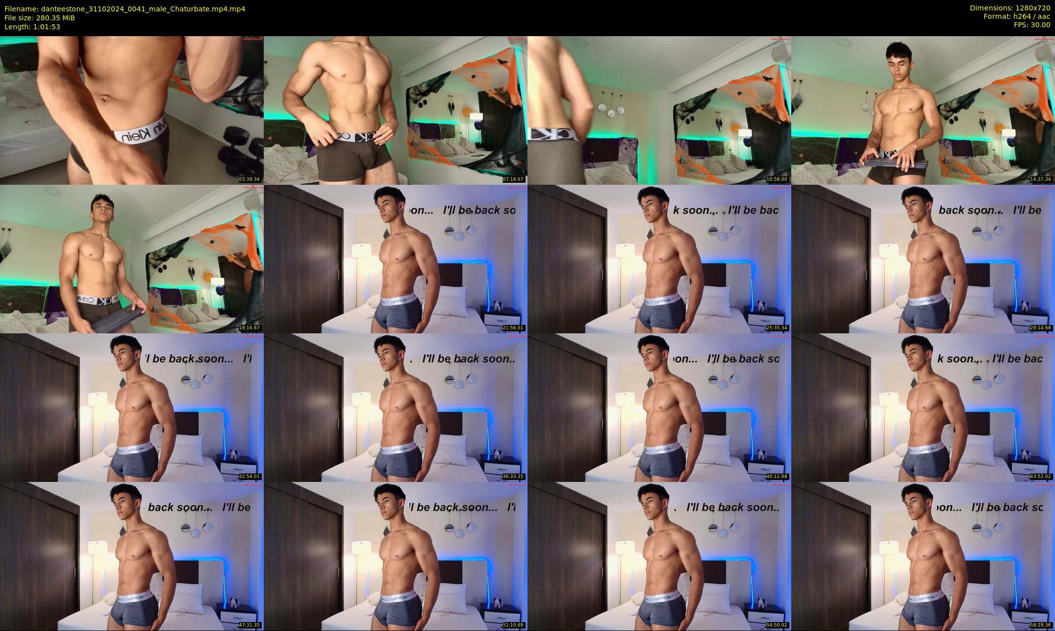 danteestone — 62 minute Chaturbate male cam show recording, 720p, Oct 31, 2024