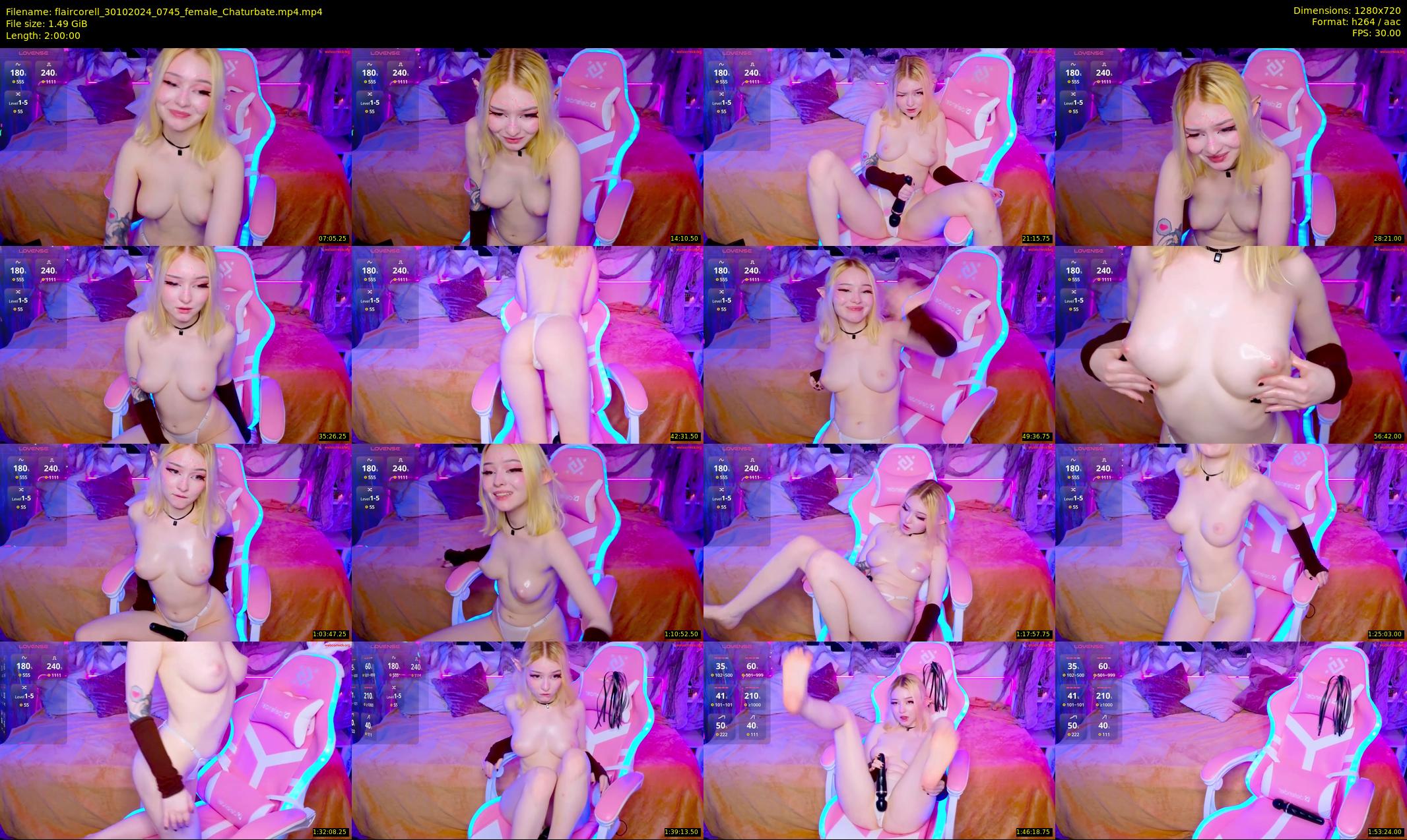 flaircorell — 120 minute Chaturbate female cam show recording, 720p, Oct 30, 2024