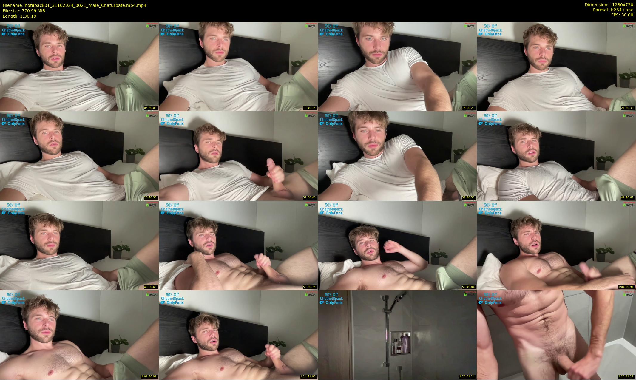 hot8pack01 — 91 minute Chaturbate male cam show recording, 720p, Oct 31, 2024
