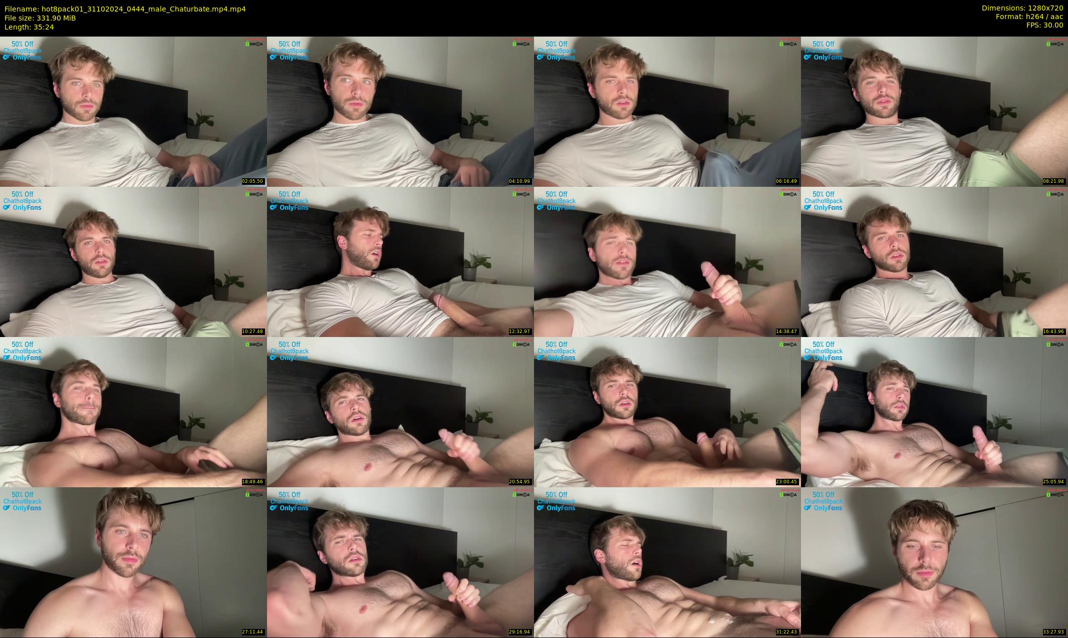 hot8pack01 — 36 minute Chaturbate male cam show recording, 720p, Oct 31, 2024
