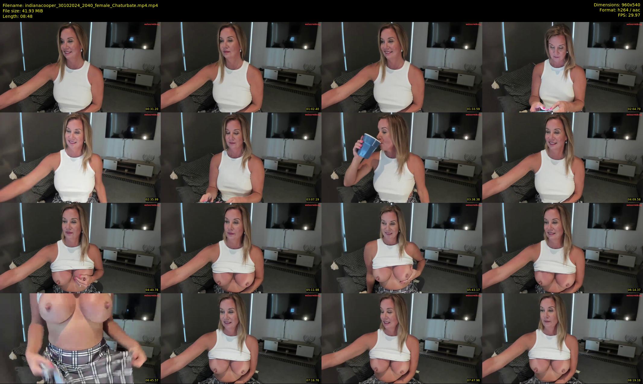 indianacooper — 9 minute Chaturbate female cam show recording, 480p, Oct 30, 2024