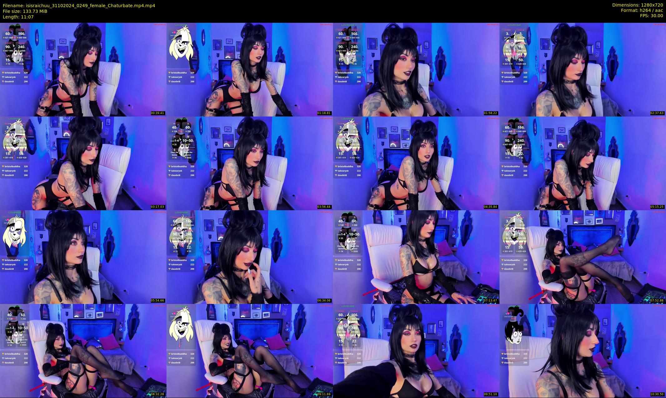isisraichuu — 12 minute Chaturbate female cam show recording, 720p, Oct 31, 2024