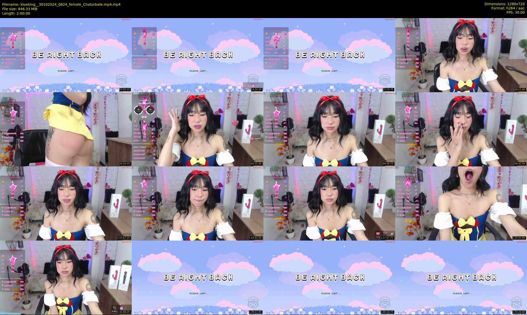 kloeking_ — 120 minute Chaturbate female cam show recording, 720p, Oct 30, 2024