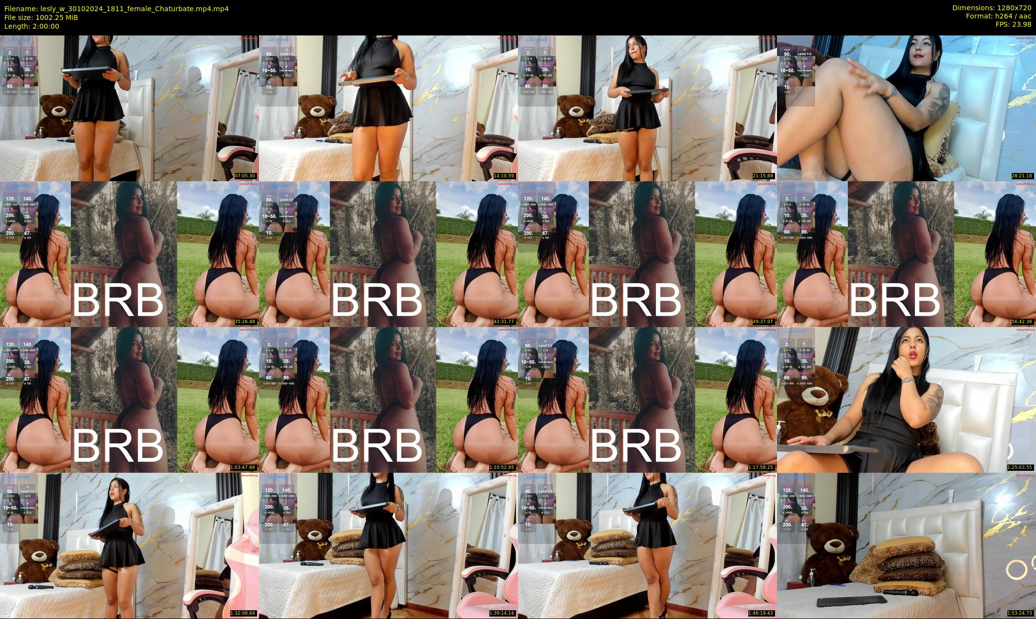 lesly_w — 120 minute Chaturbate female cam show recording, 720p, Oct 30, 2024
