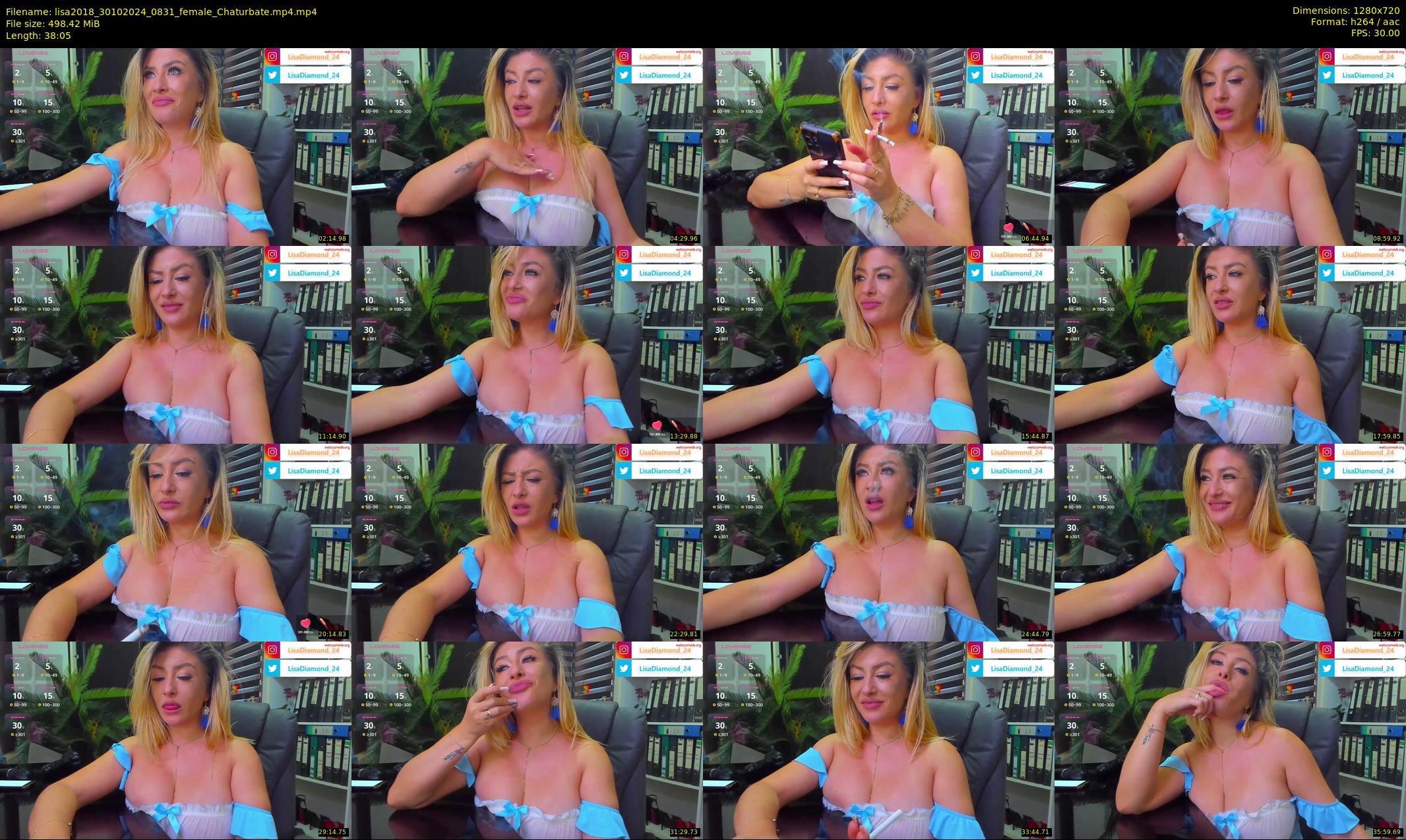 lisa2018 — 39 minute Chaturbate female cam show recording, 720p, Oct 30, 2024