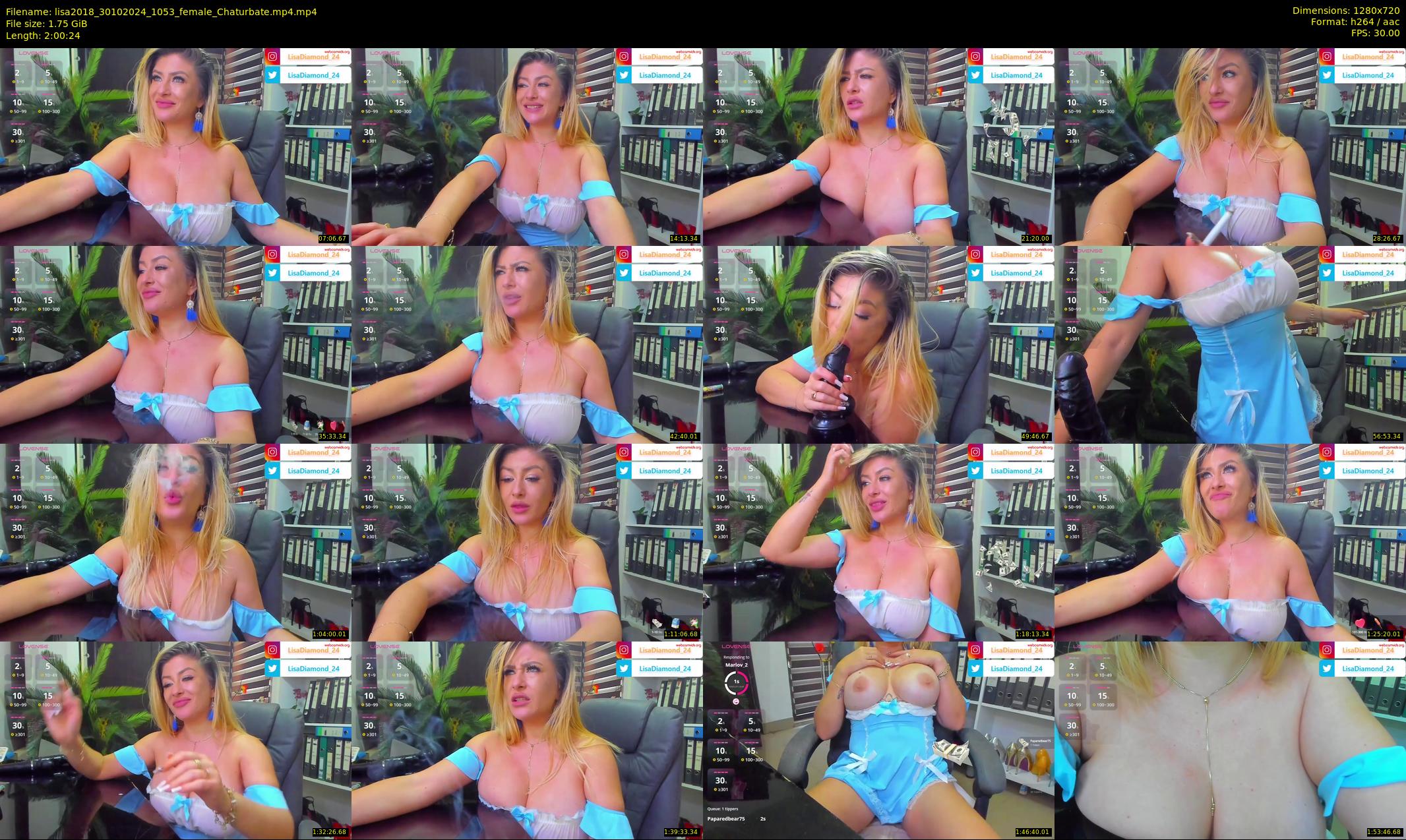 lisa2018 — 121 minute Chaturbate female cam show recording, 720p, Oct 30, 2024