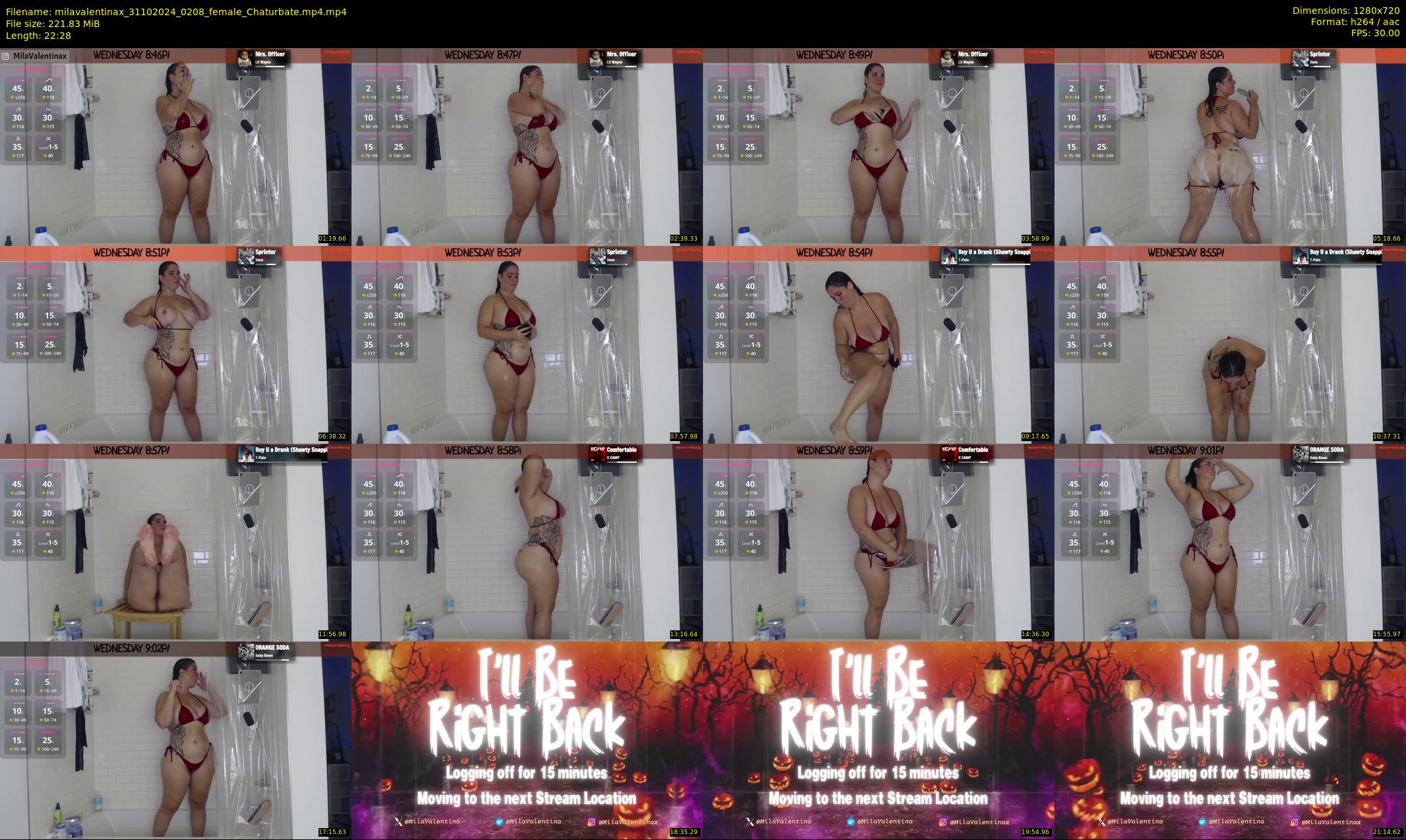 milavalentinax — 23 minute Chaturbate female cam show recording, 720p, Oct 31, 2024
