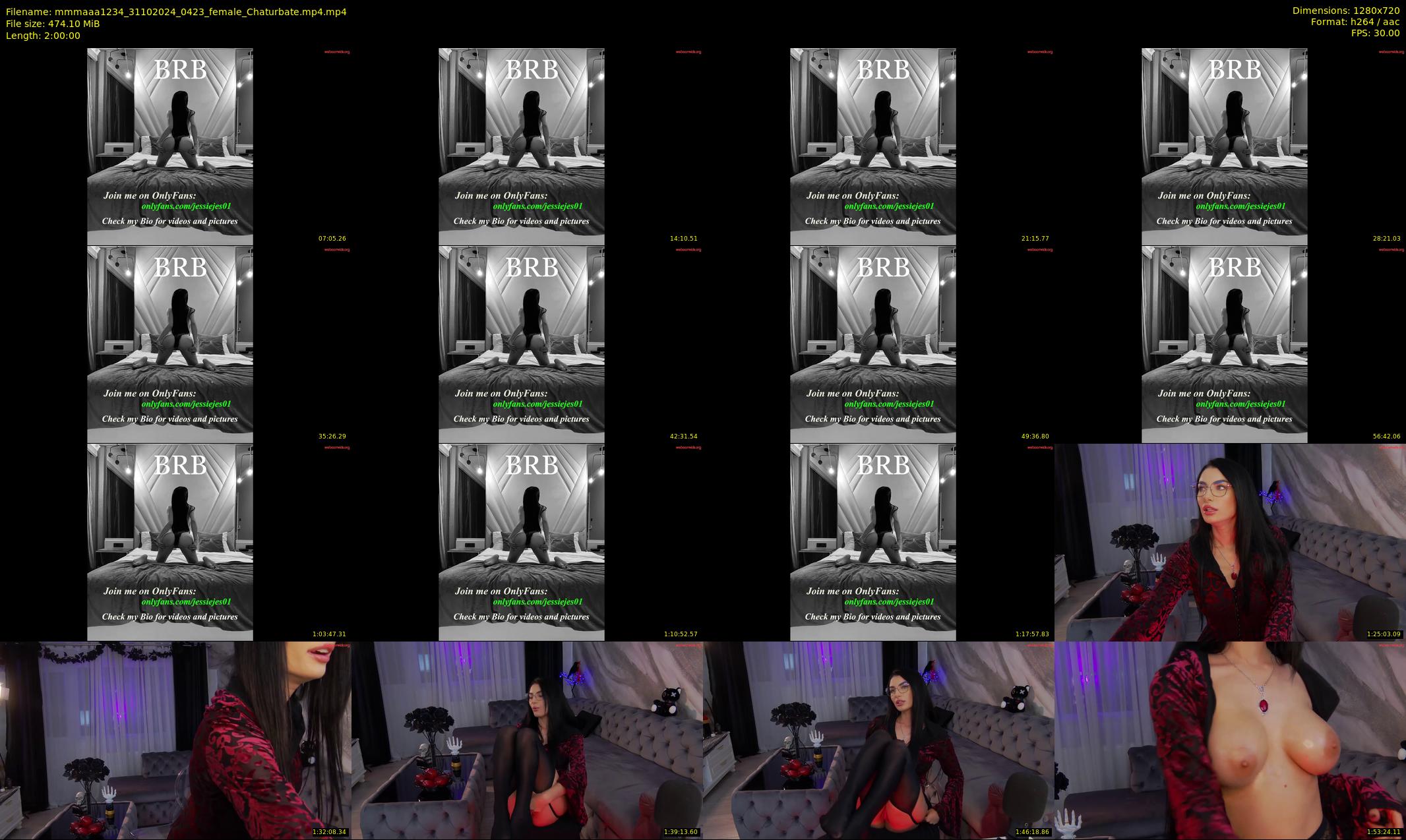 mmmaaa1234 — 120 minute Chaturbate female cam show recording, 720p, Oct 31, 2024