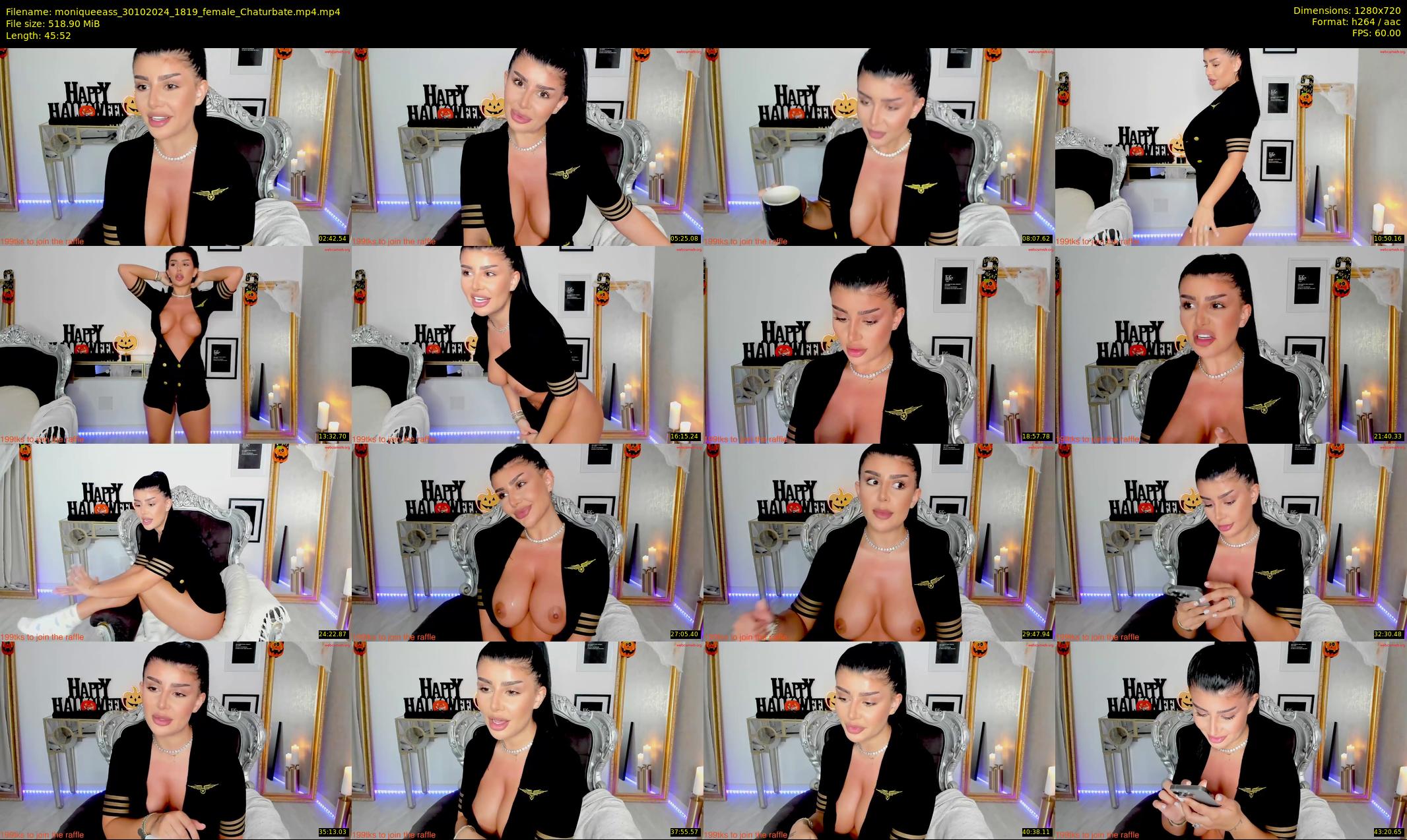 moniqueeass — 46 minute Chaturbate female cam show recording, 720p, Oct 30, 2024