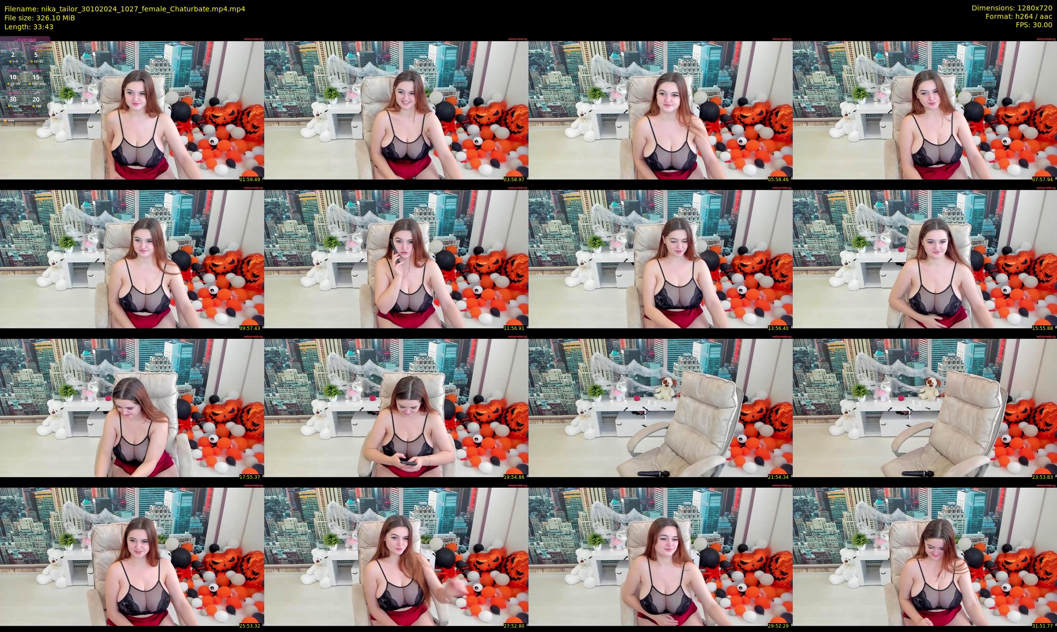 nika_tailor — 34 minute Chaturbate female cam show recording, 720p, Oct 30, 2024