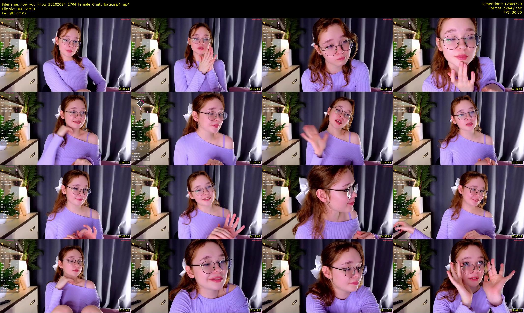 now_you_know — 8 minute Chaturbate female cam show recording, 720p, Oct 30, 2024
