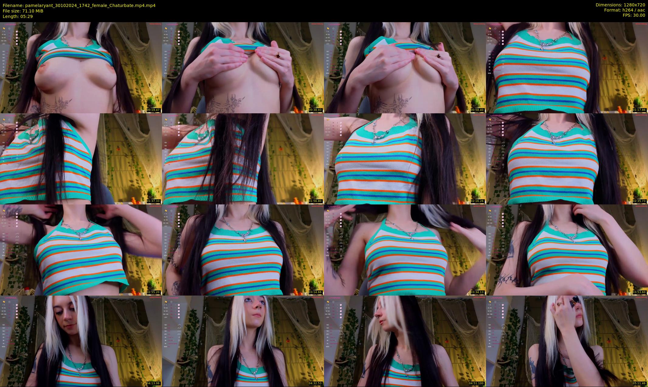 pamelaryant — 6 minute Chaturbate female cam show recording, 720p, Oct 30, 2024
