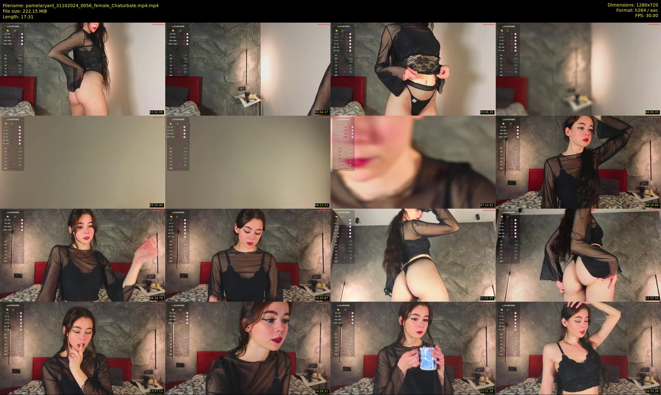 pamelaryant — 18 minute Chaturbate female cam show recording, 720p, Oct 31, 2024