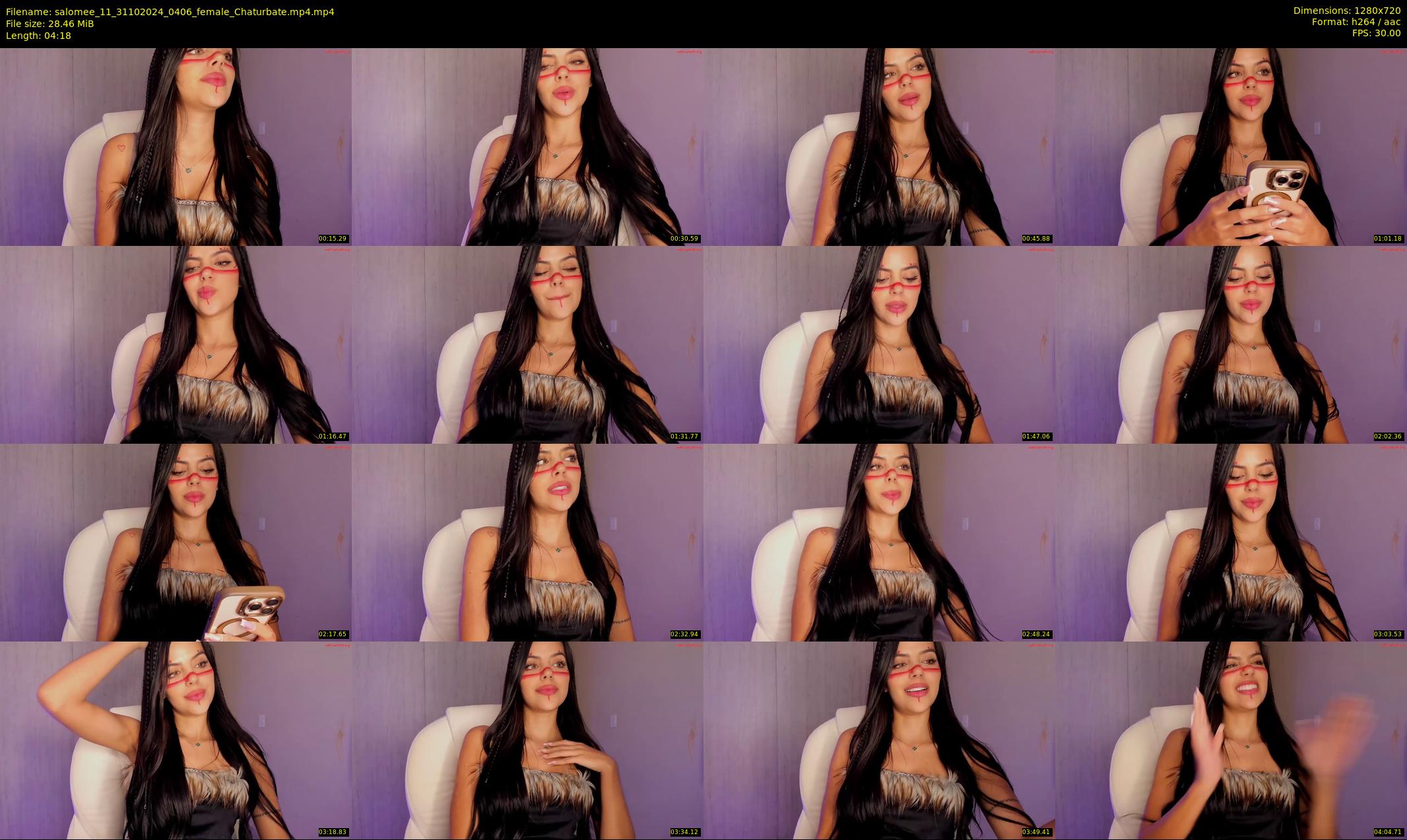 salomee_11 — 5 minute Chaturbate female cam show recording, 720p, Oct 31, 2024