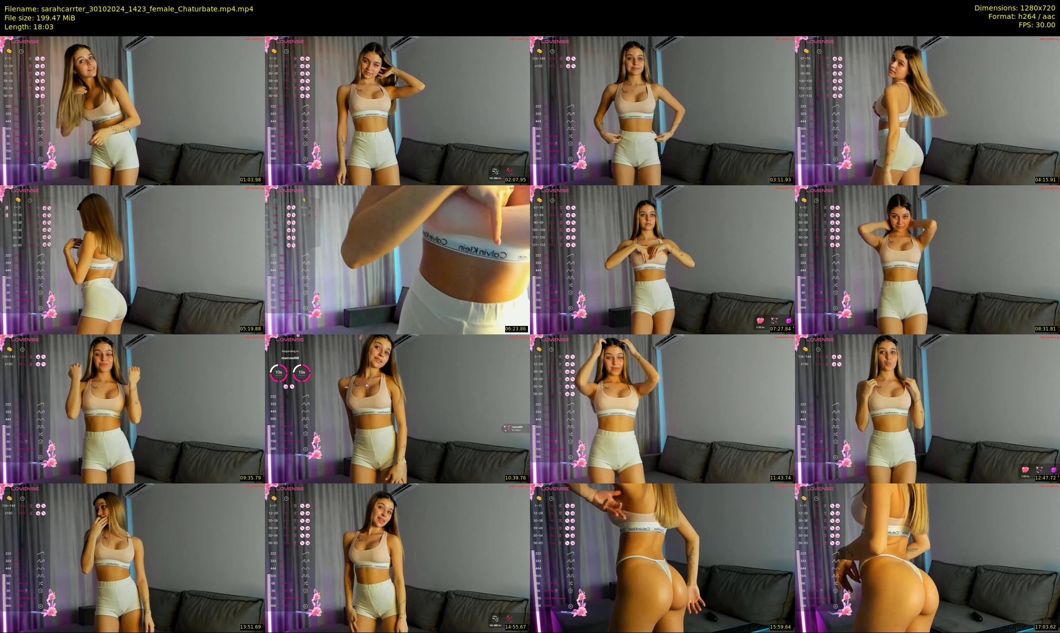 sarahcarrter — 19 minute Chaturbate female cam show recording, 720p, Oct 30, 2024