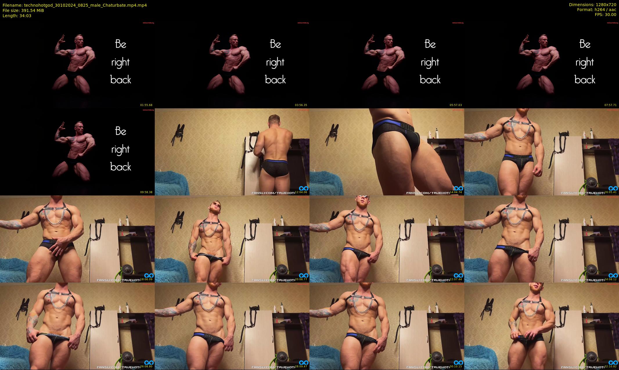 technohotgod — 35 minute Chaturbate male cam show recording, 720p, Oct 30, 2024