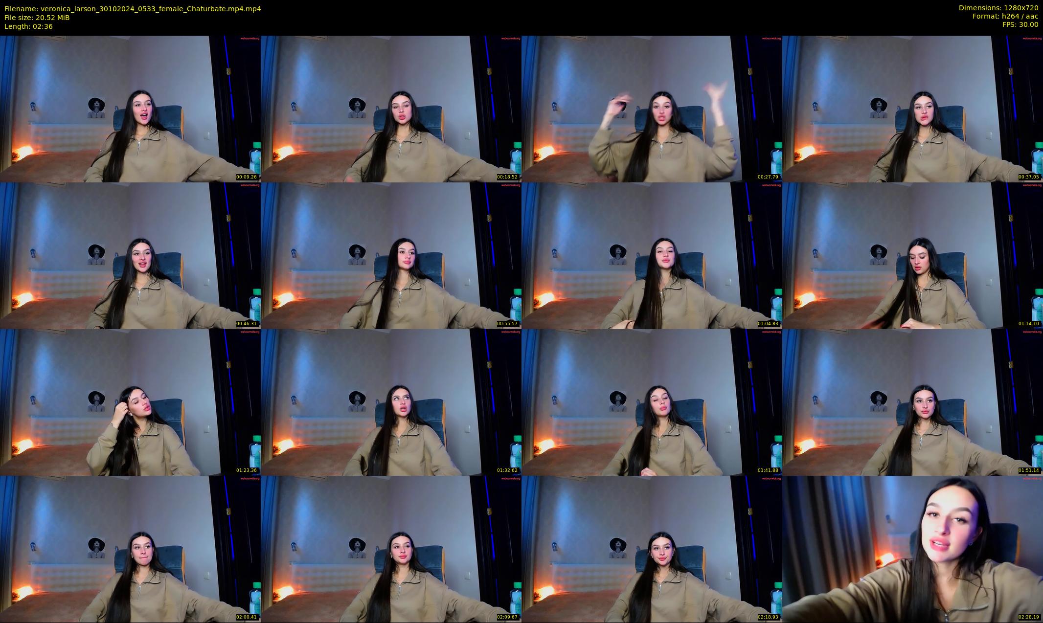 veronica_larson — 3 minute Chaturbate female cam show recording, 720p, Oct 30, 2024