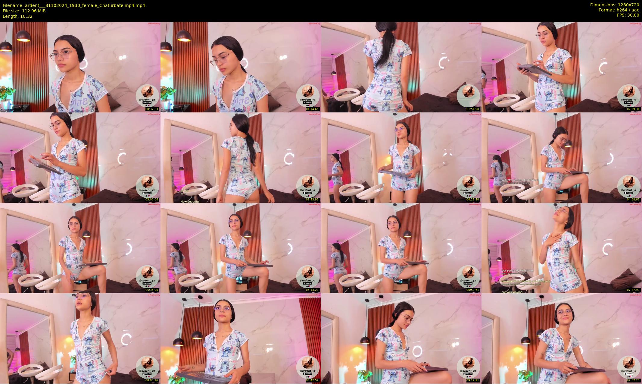 ardent__ — 11 minute Chaturbate female cam show recording, 720p, Oct 31, 2024