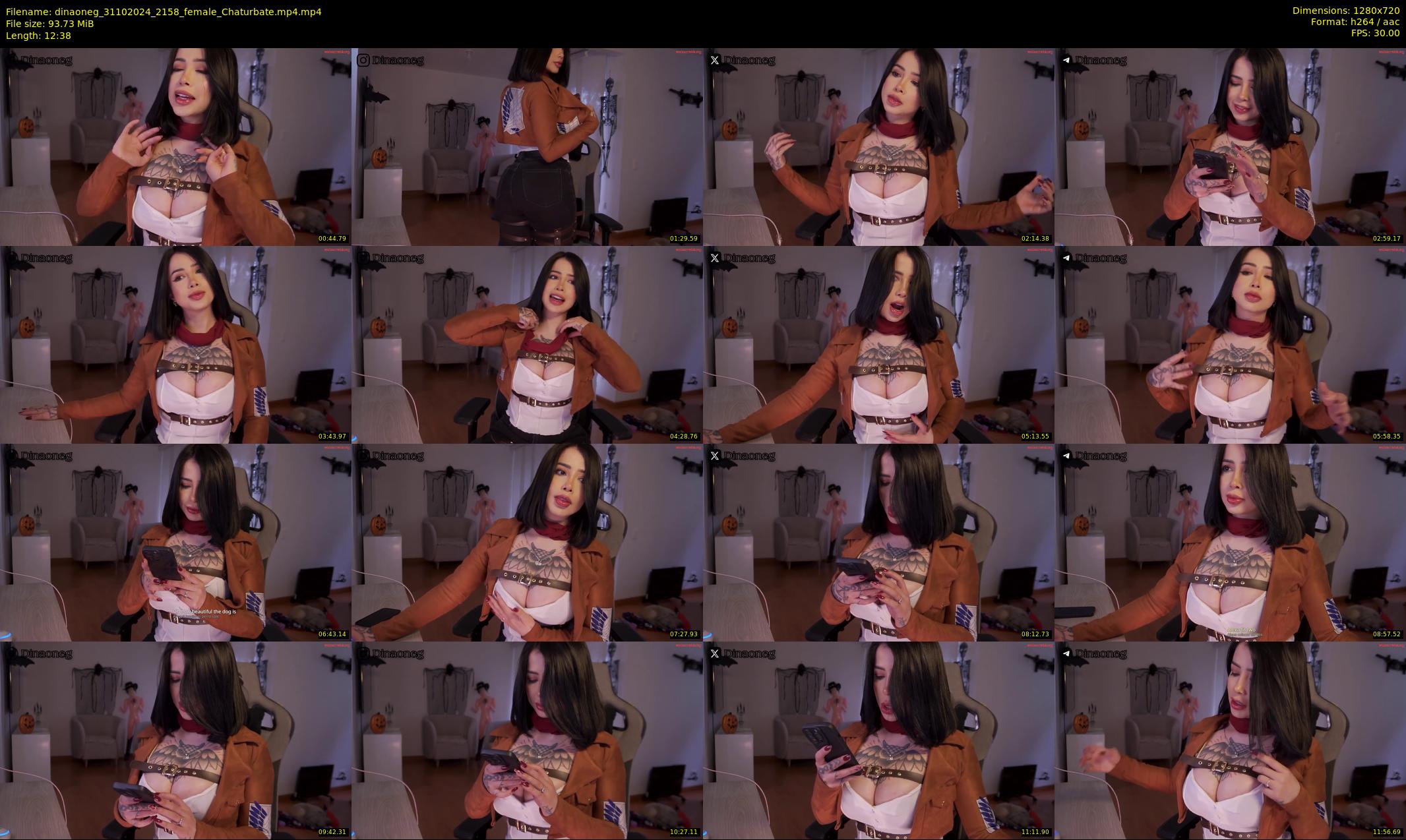 dinaoneg — 13 minute Chaturbate female cam show recording, 720p, Oct 31, 2024