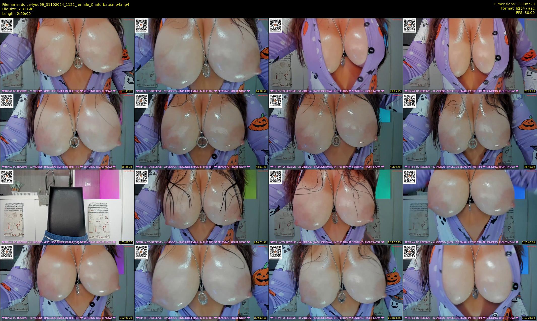 dolce4you69 — 120 minute Chaturbate female cam show recording, 720p, Oct 31, 2024
